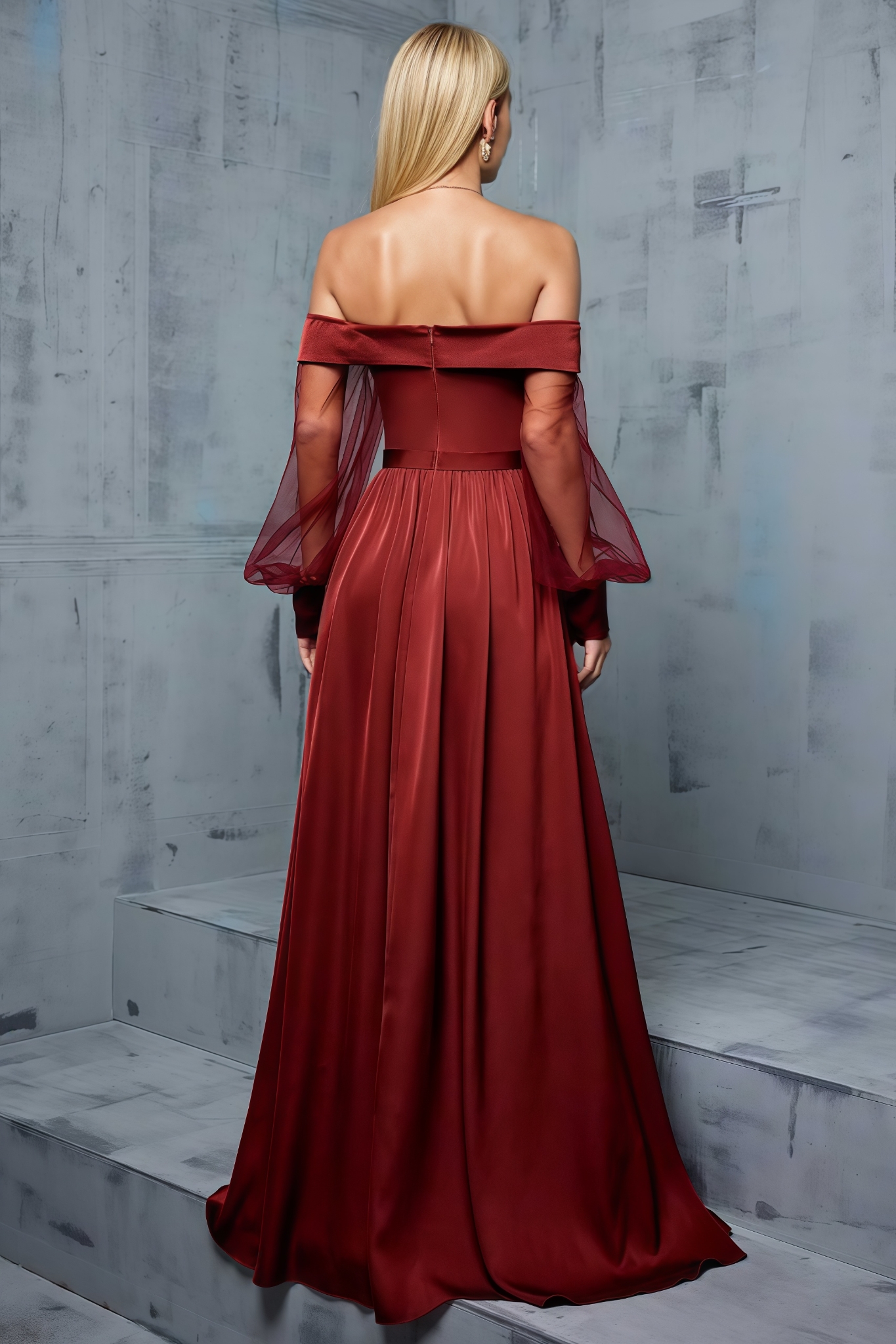 Uldery Brown Mesh Maxi Dress