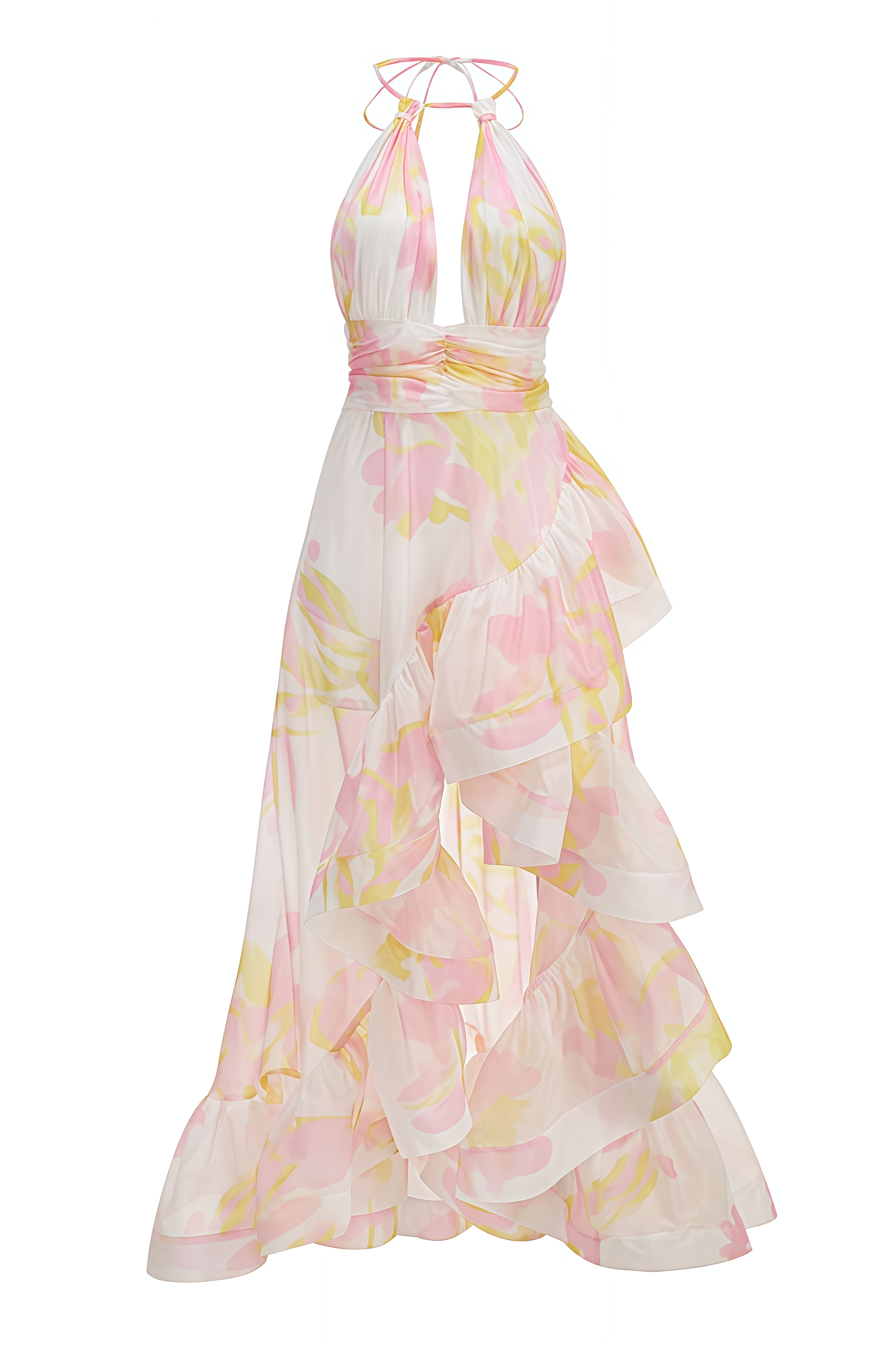 Matilda Ruffled Slit Maxi Dress
