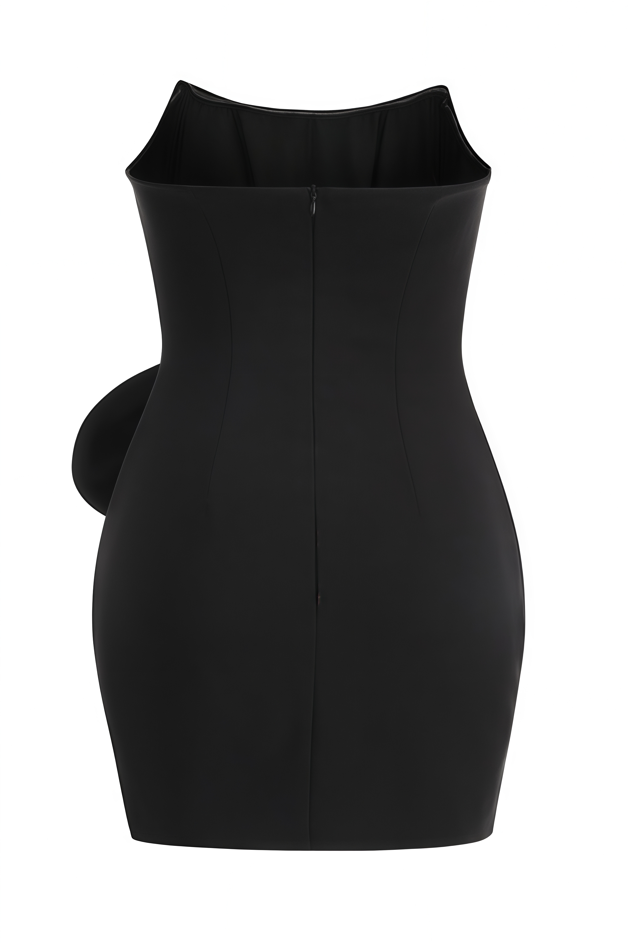 Dotte Black 3D Floral Mini Dress