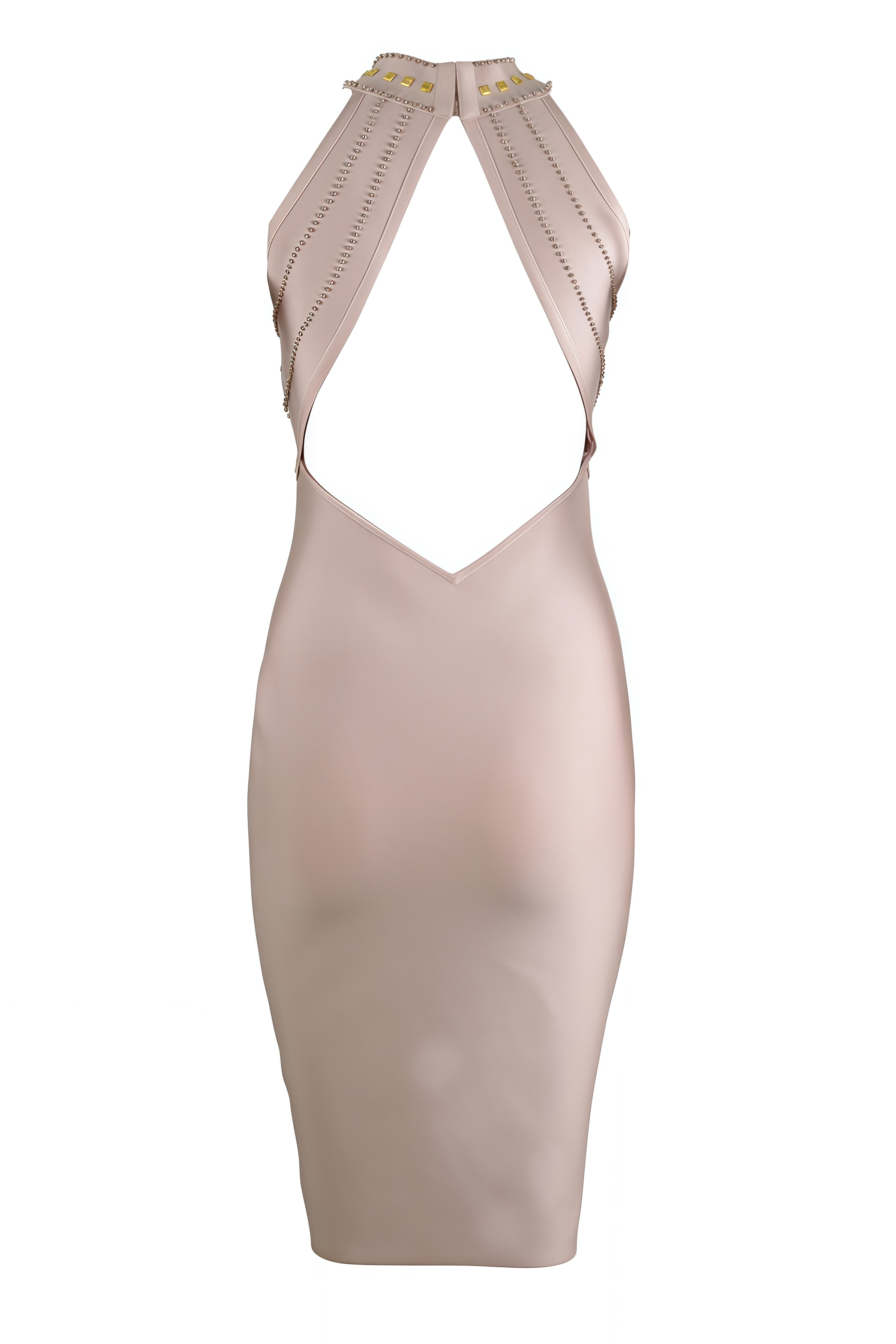 Marnie Pink Halter Neck Bandage Mini Dress