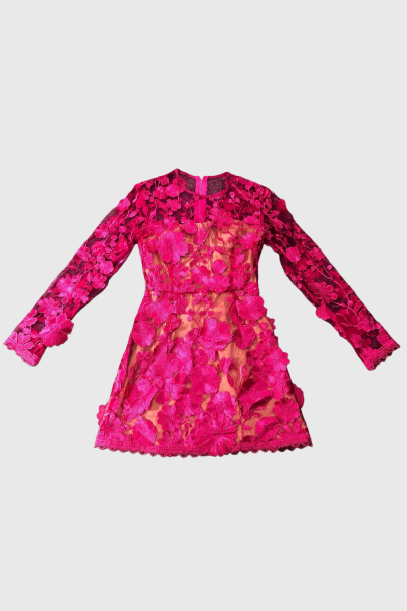 Salacia 3D Floral Lace Mini Dress