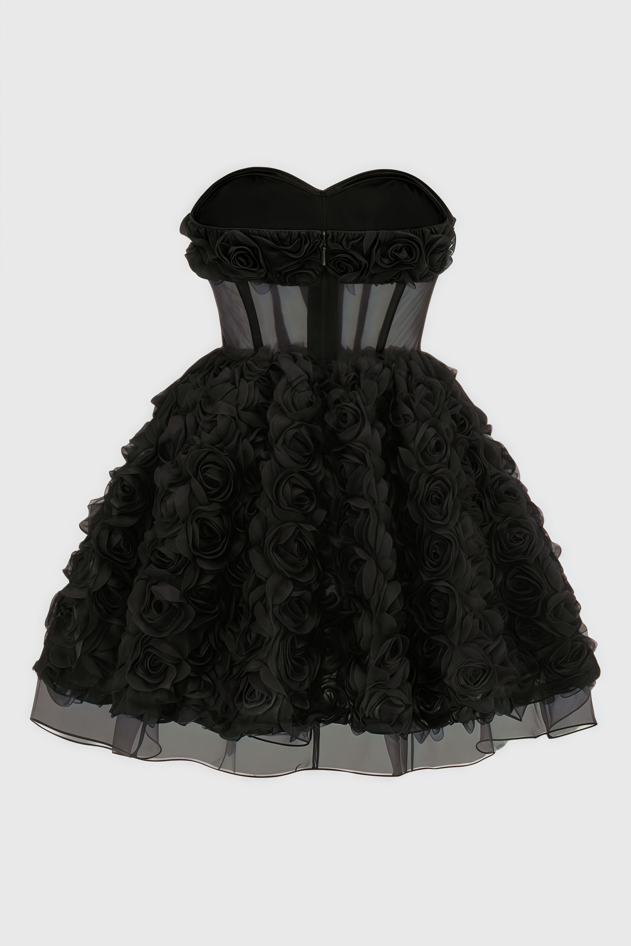 Ralpae 3D Floral Puff Mini Dress