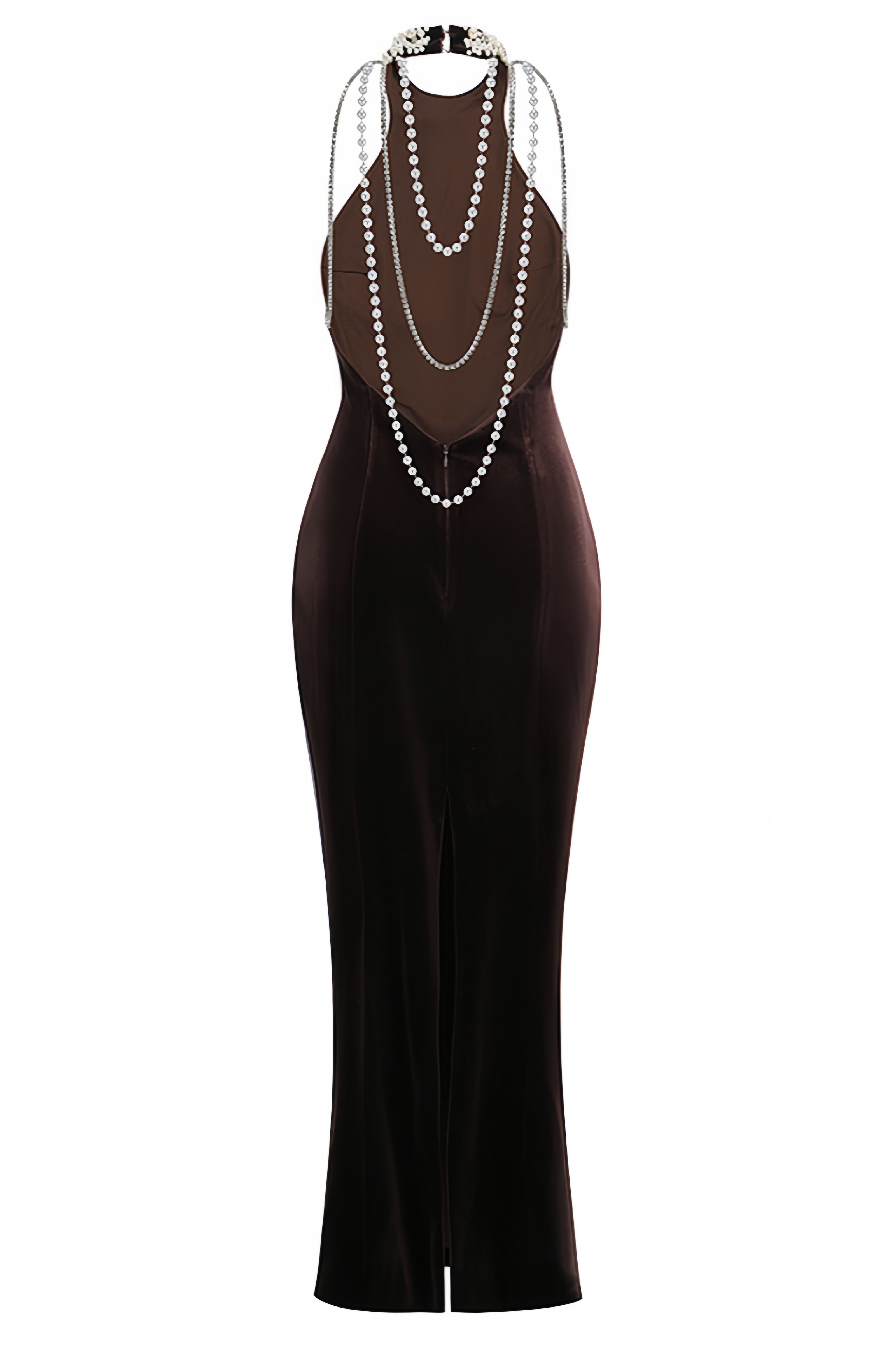 Adyict Beaded Backless Maxi Dress
