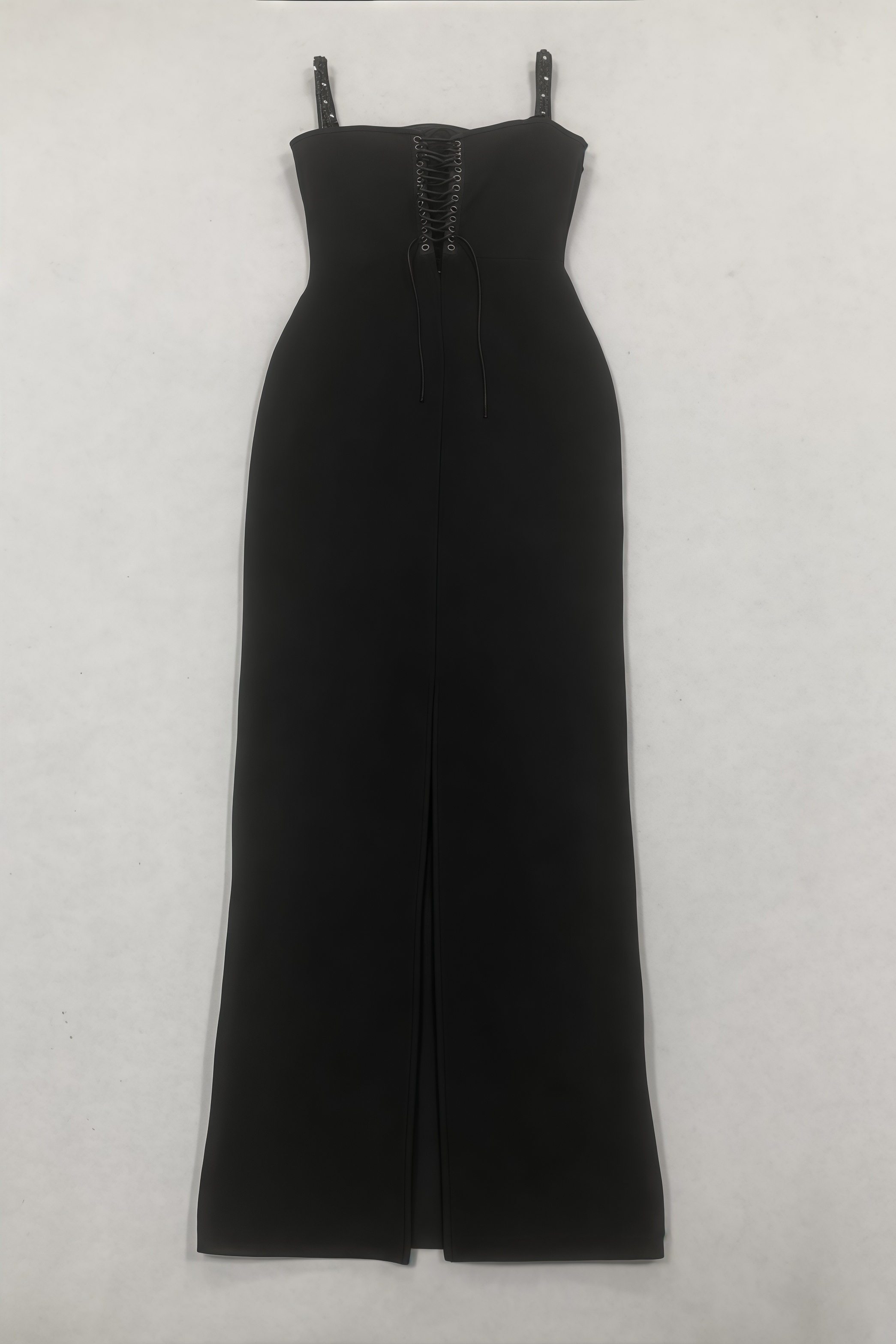 Ashlynn Floral Embellished Black Maxi Dress