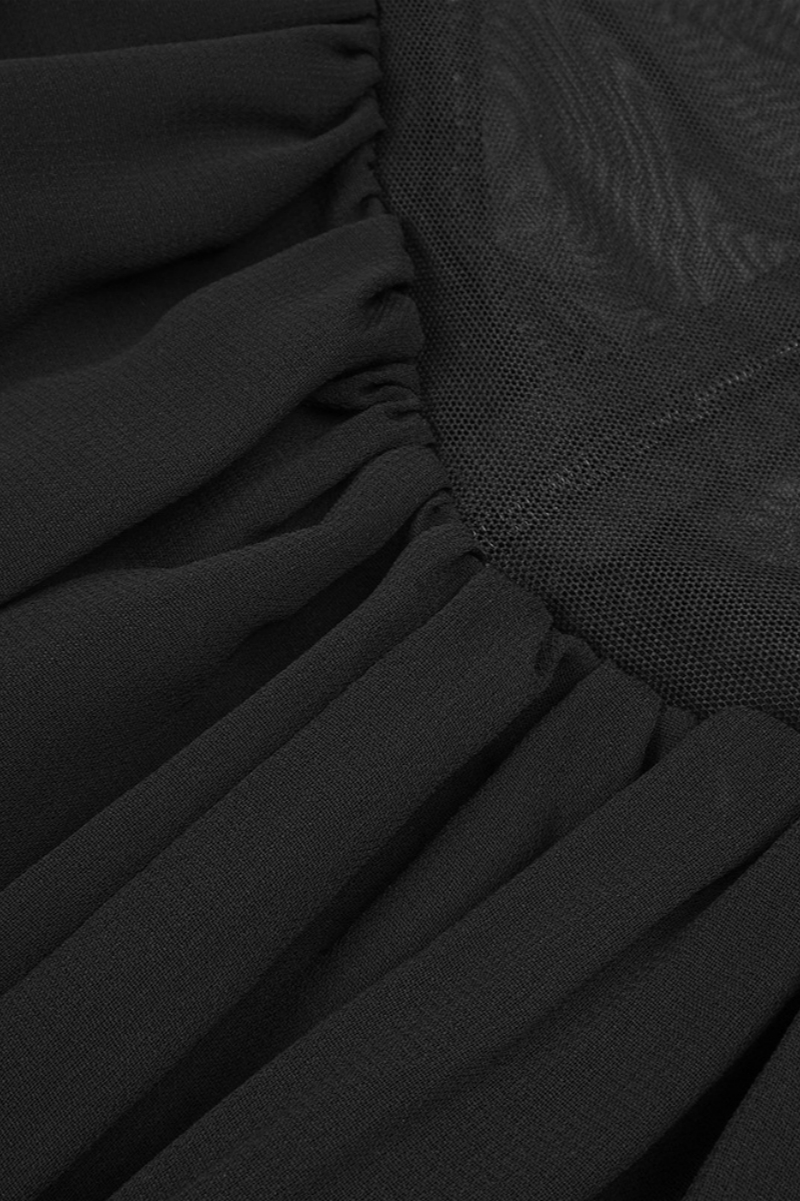 Calsty Black Strapless Maxi Dress