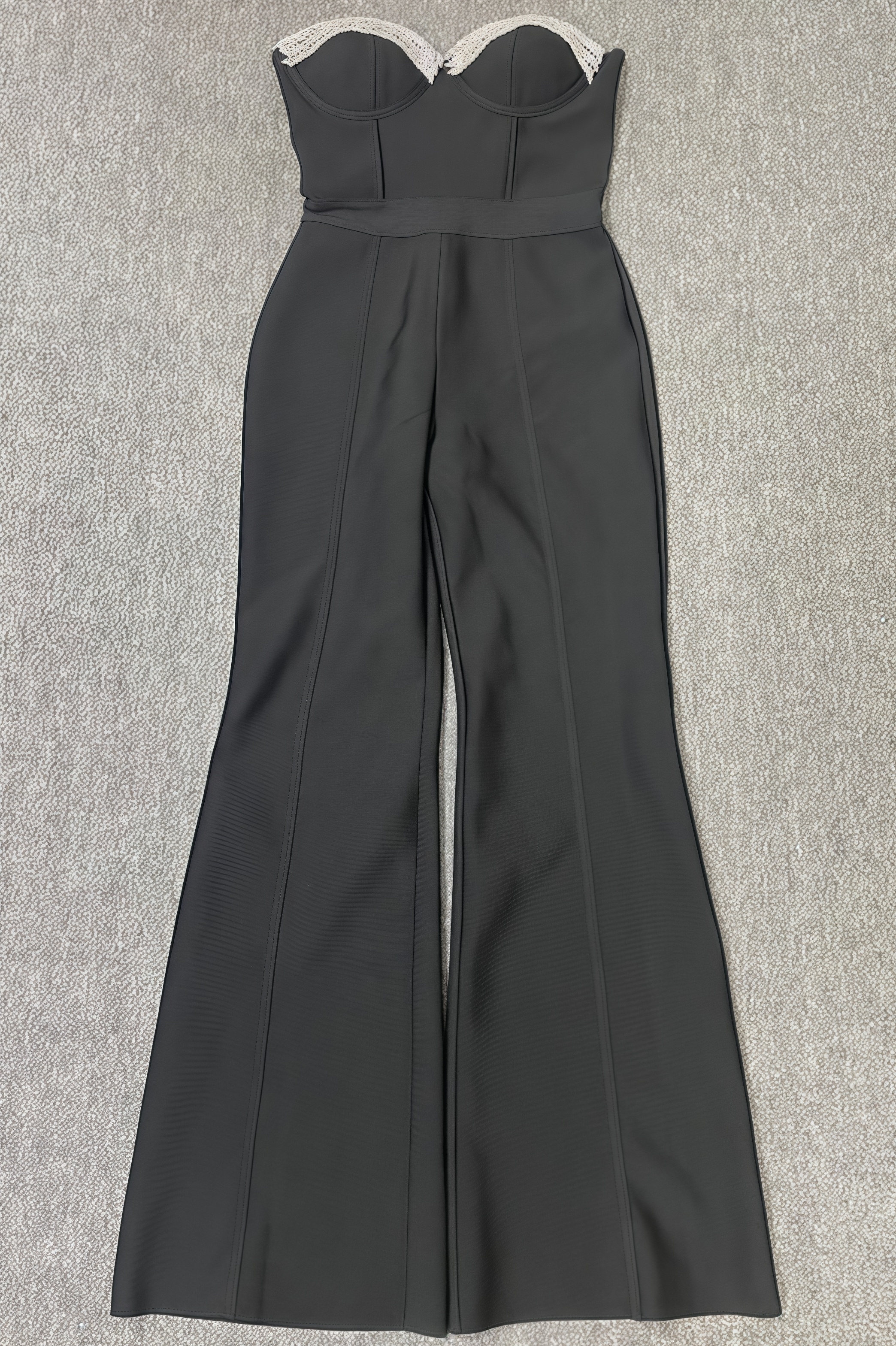 Ewan Rhinestone Backless Bandage Jumpsuit