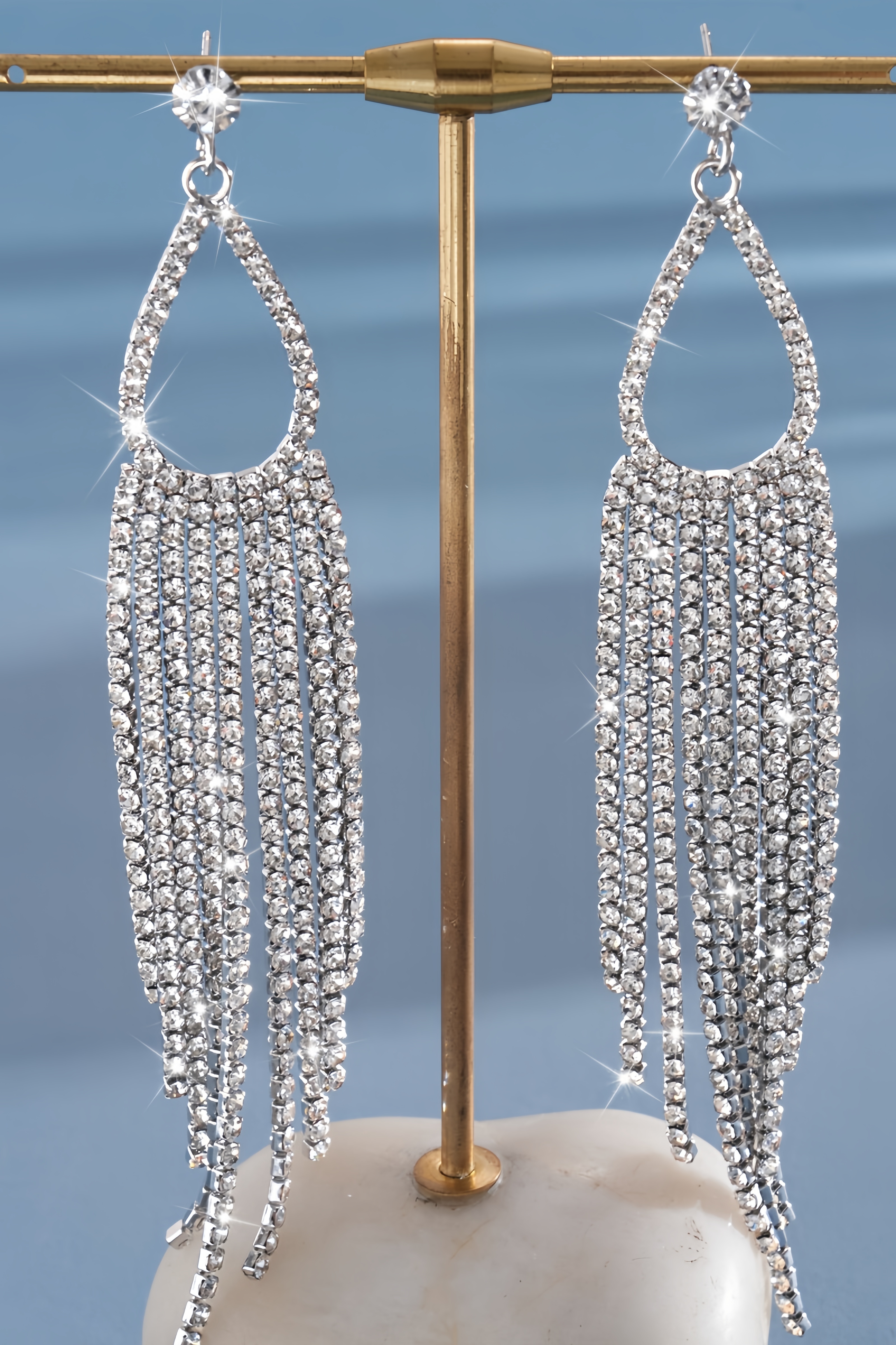 Ethsny Teardrop Fringe Earrings