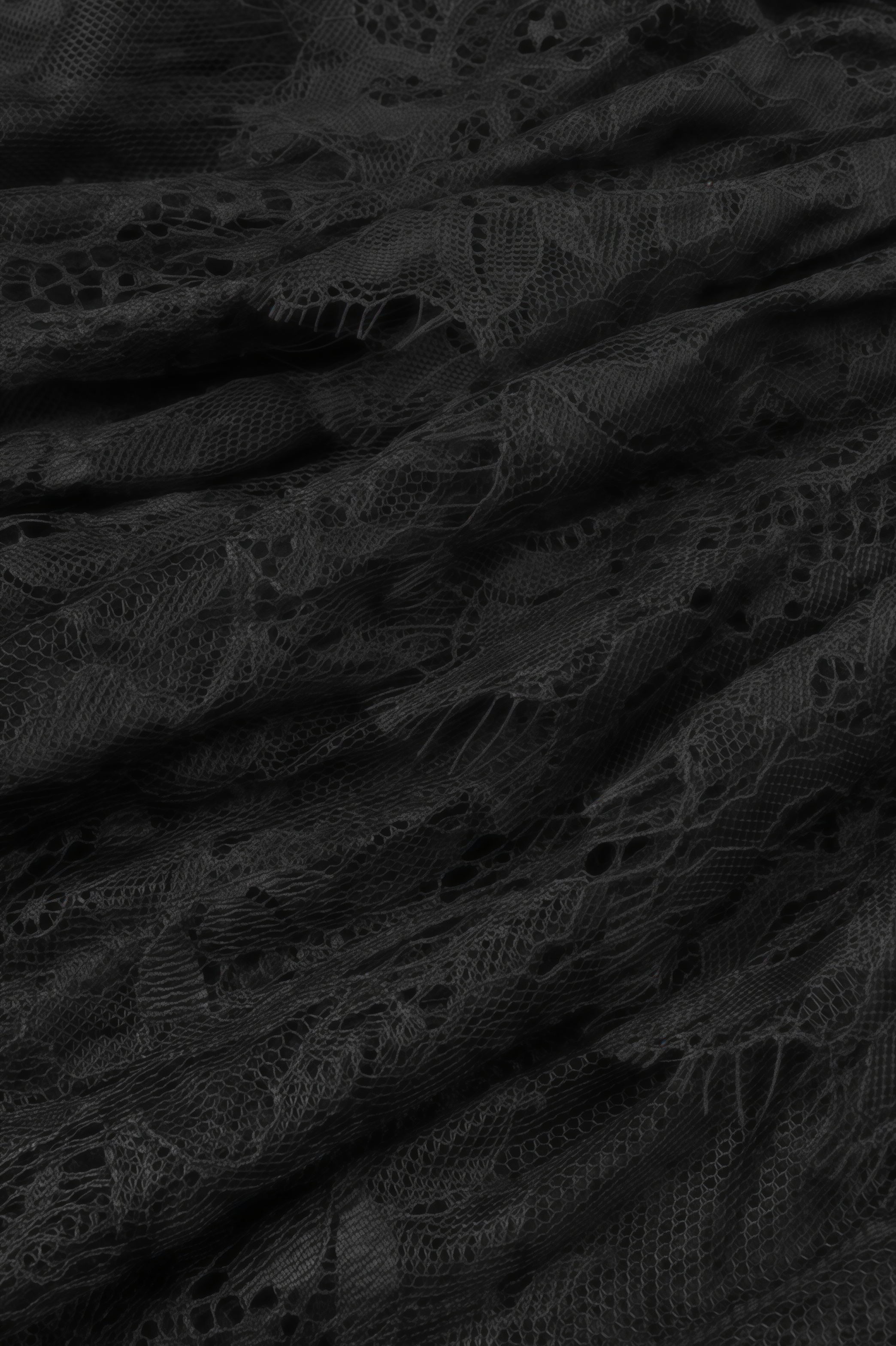 Bastien Black Lace Floral Maxi Dress