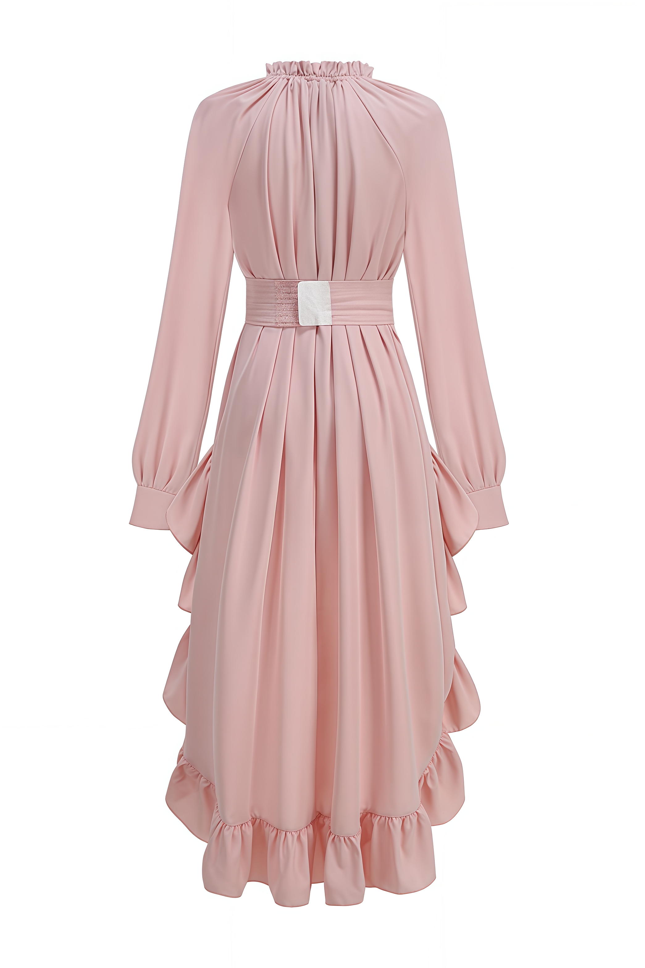 Koydan Pink Long Sleeve Maxi Dress