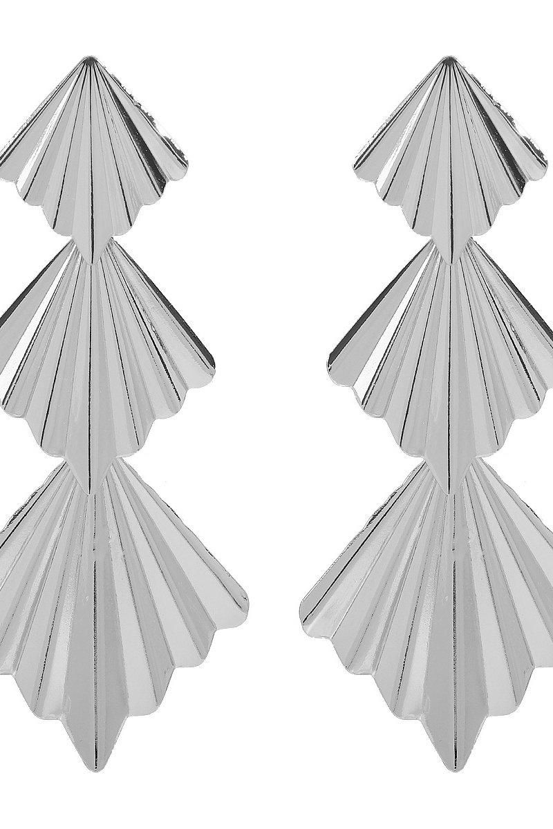 Ossa Folding Fan Triangle Earrings
