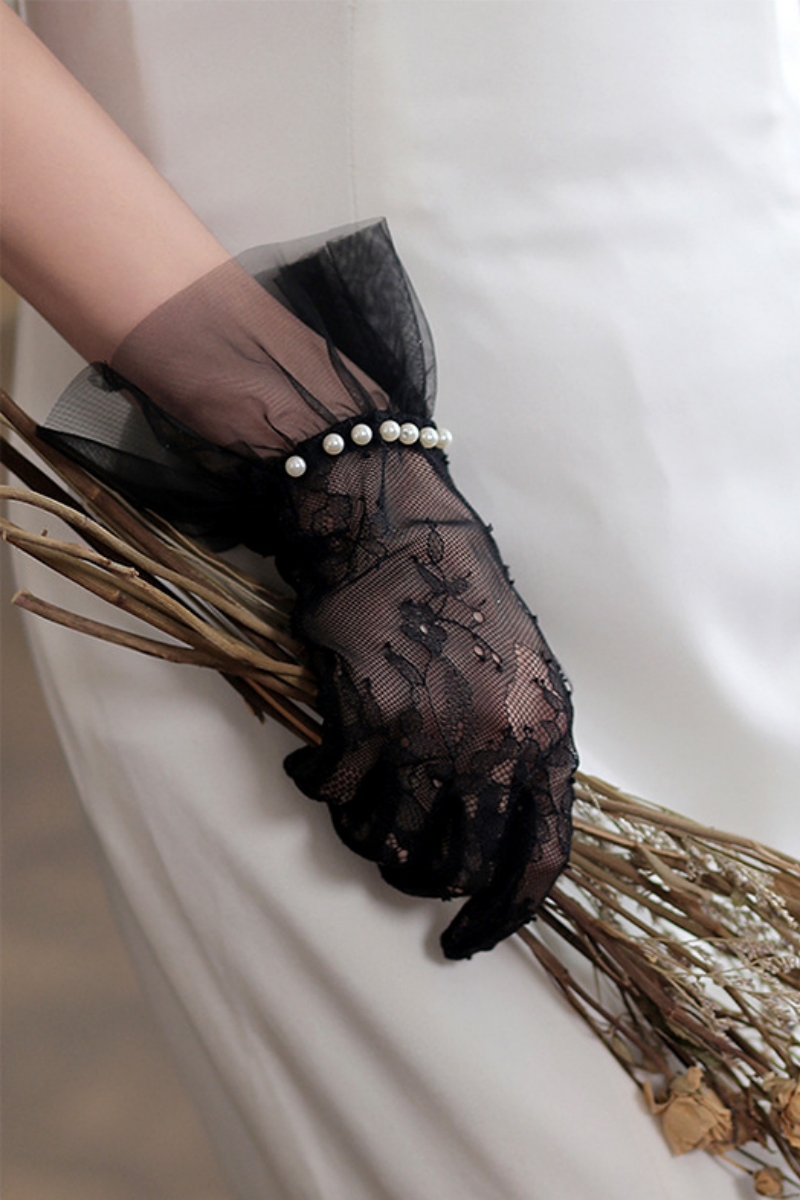 Pinnt Black Pearl Lace Gloves