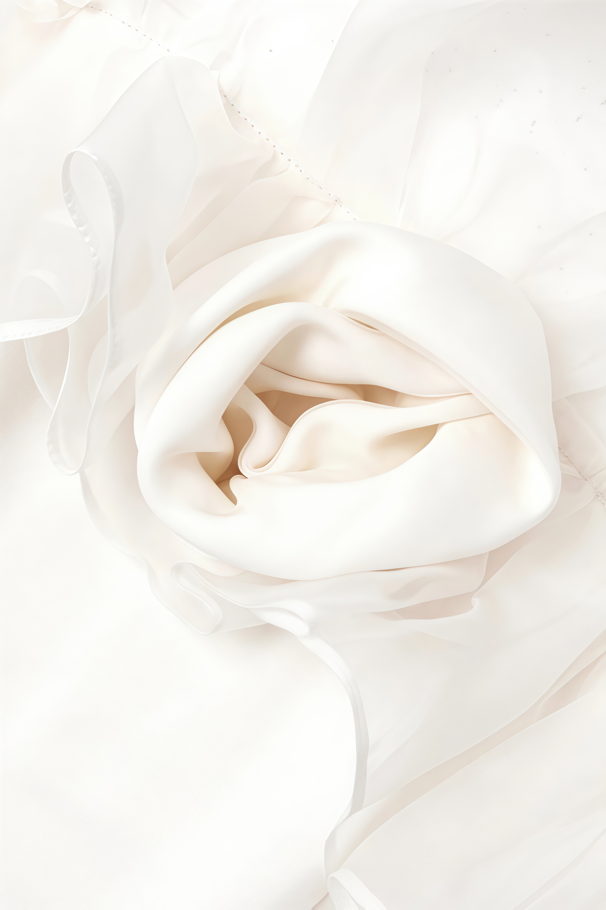 Zaretp White Ruffled Silk Midi Dress