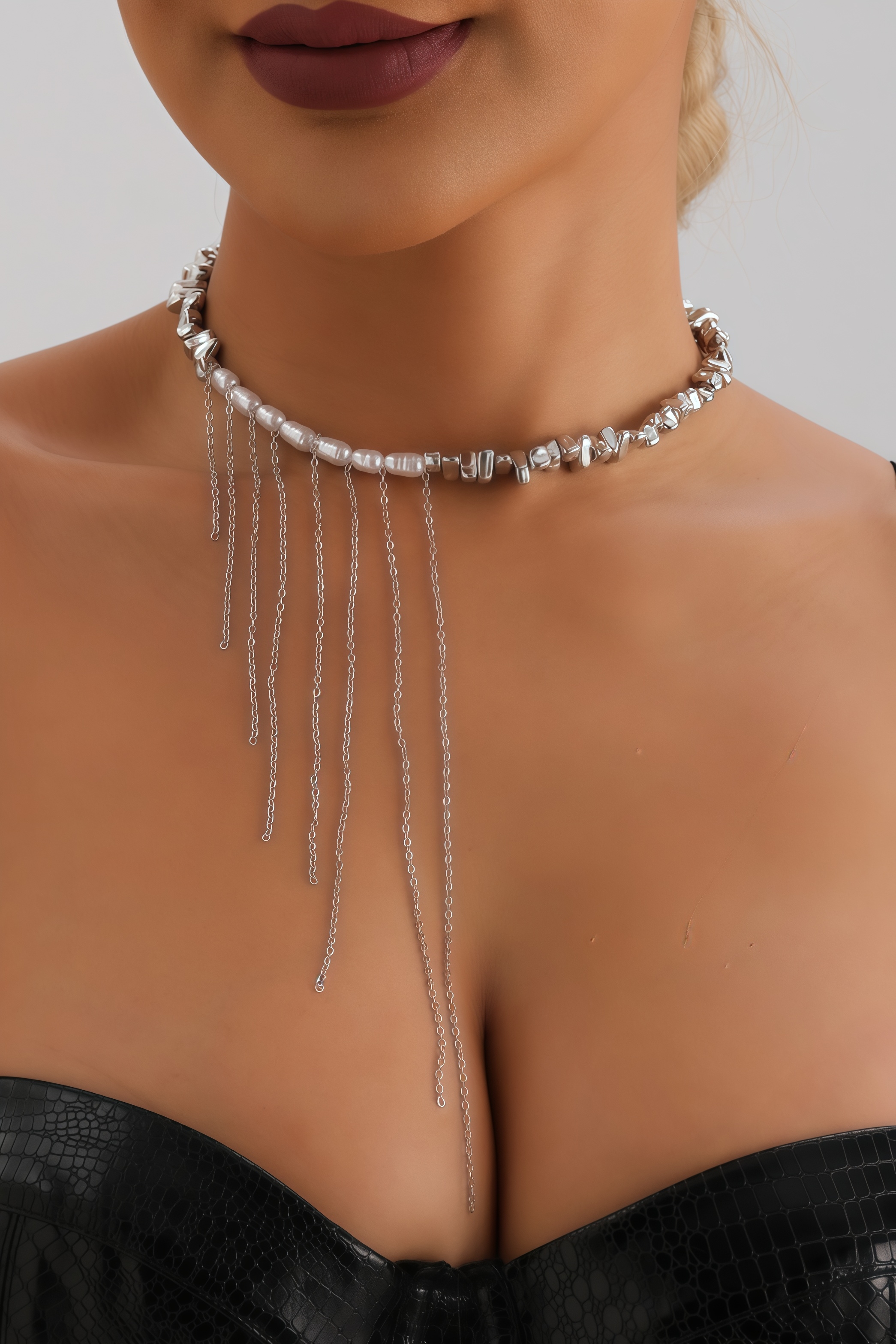 Walden Tassel Irregular Bead Necklace