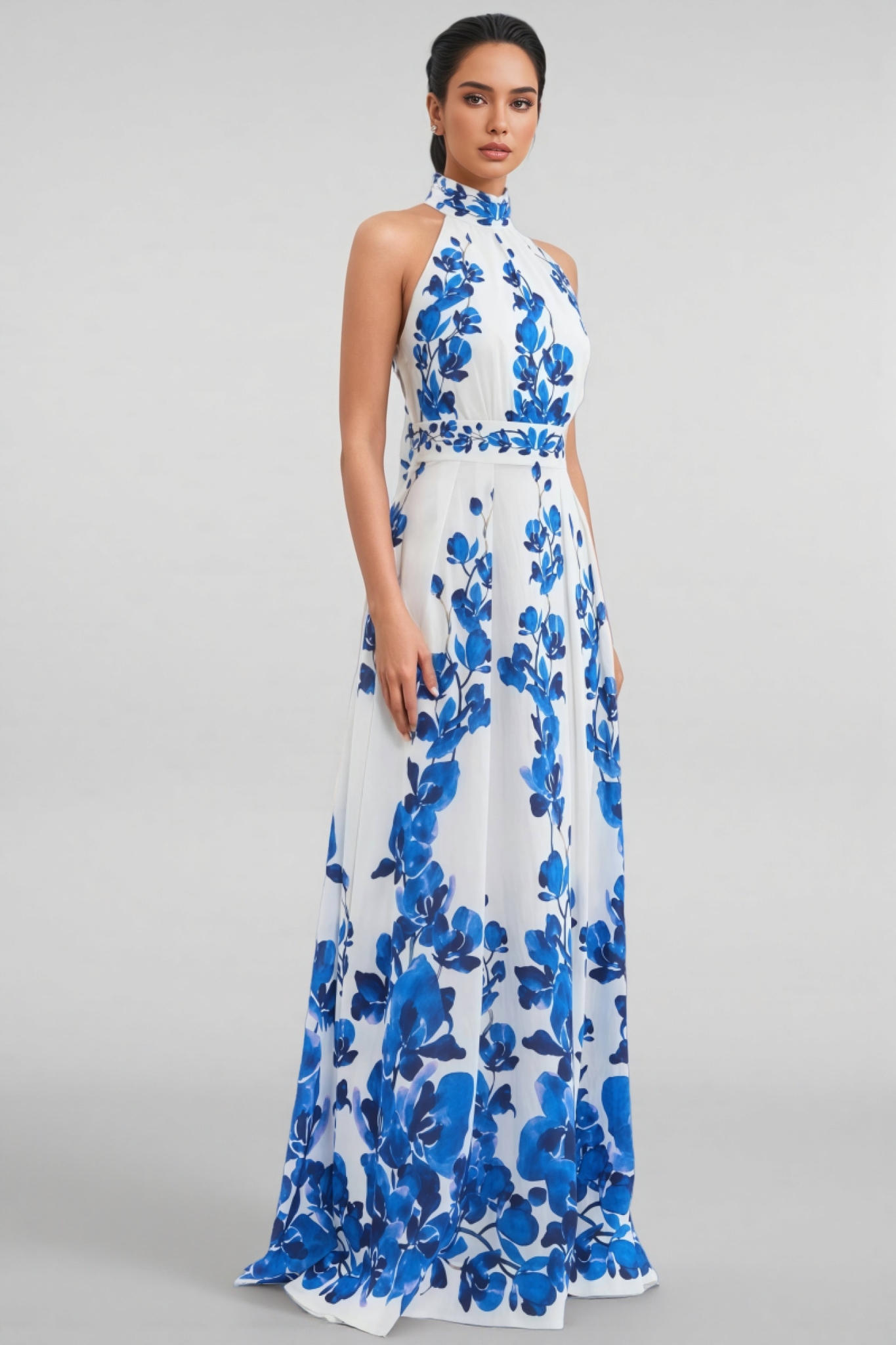 Lucad Orchid Blues Maxi Dress