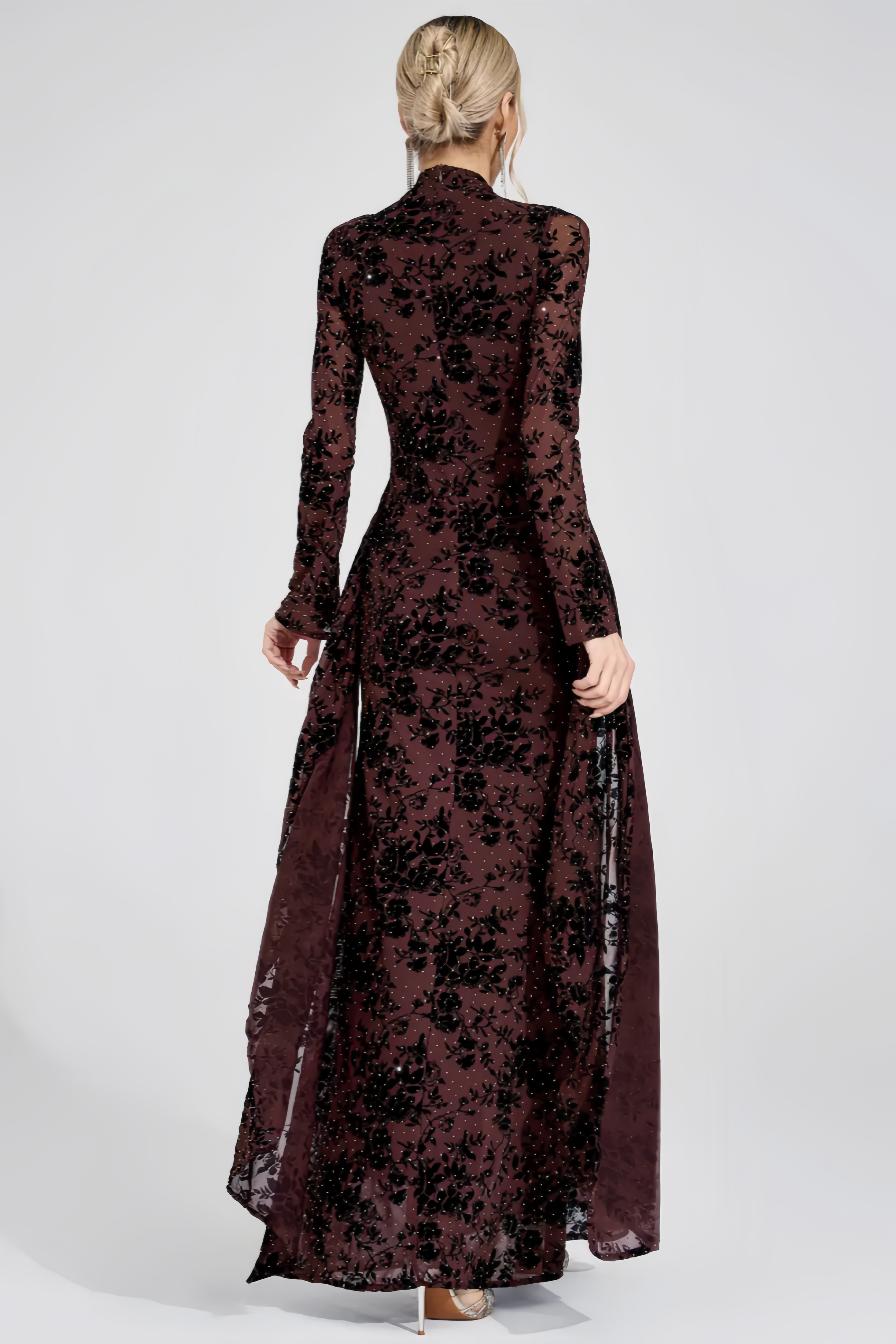 Evony Khaki Diamond Maxi Dress
