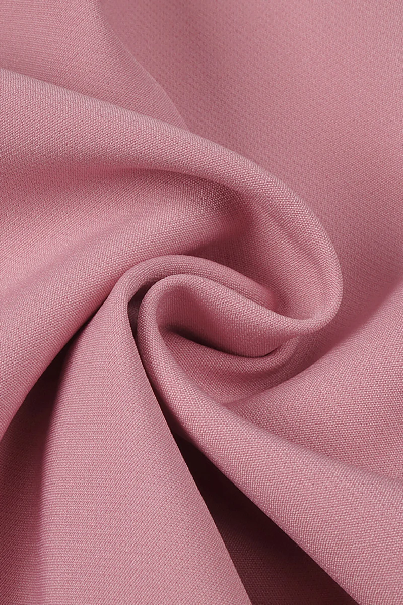 Nivnot Pink One Shoulder Bow Mini Dress