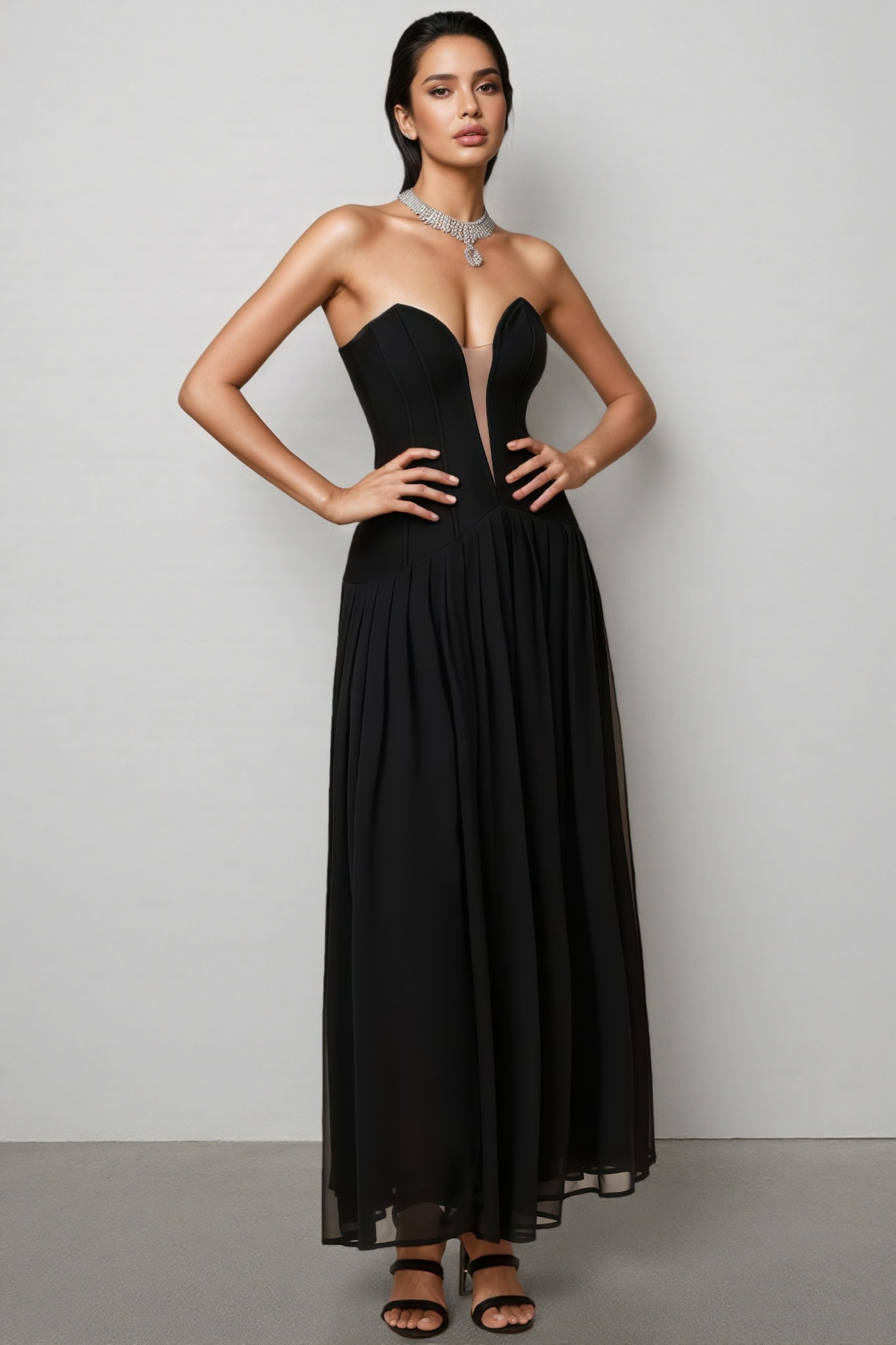 Breen Strapless Bandage Maxi Dress