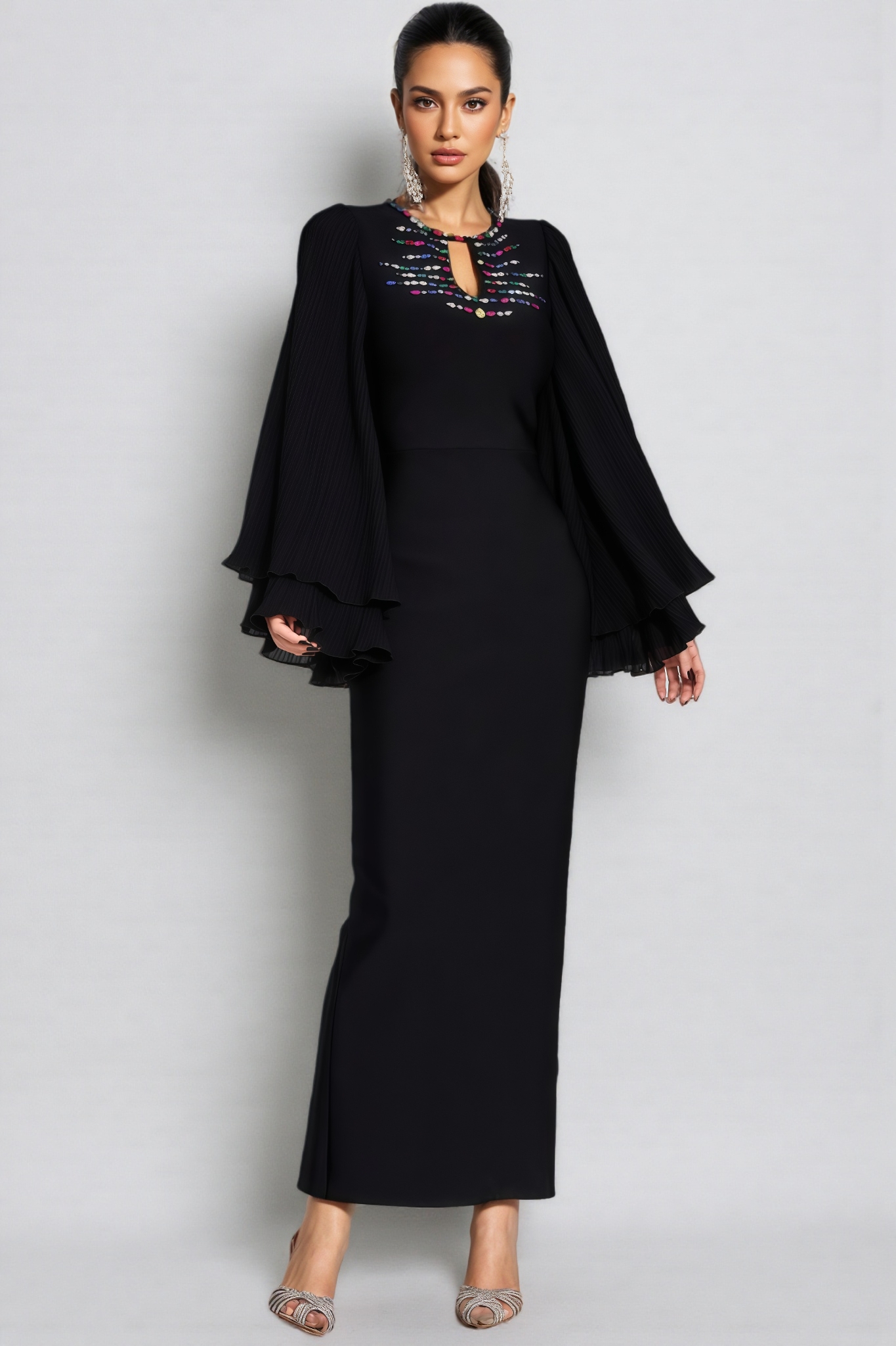 Erius Black Bandage Maxi Dress