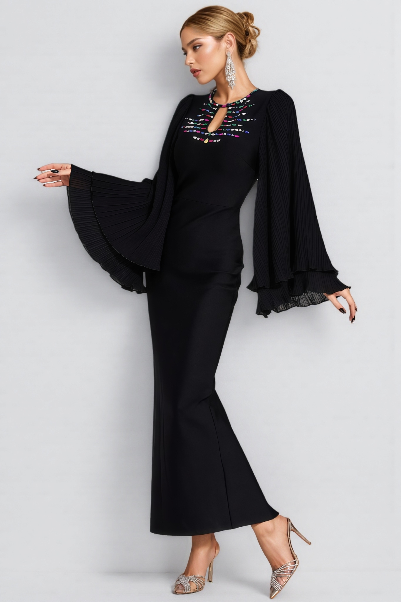 Erius Black Bandage Maxi Dress