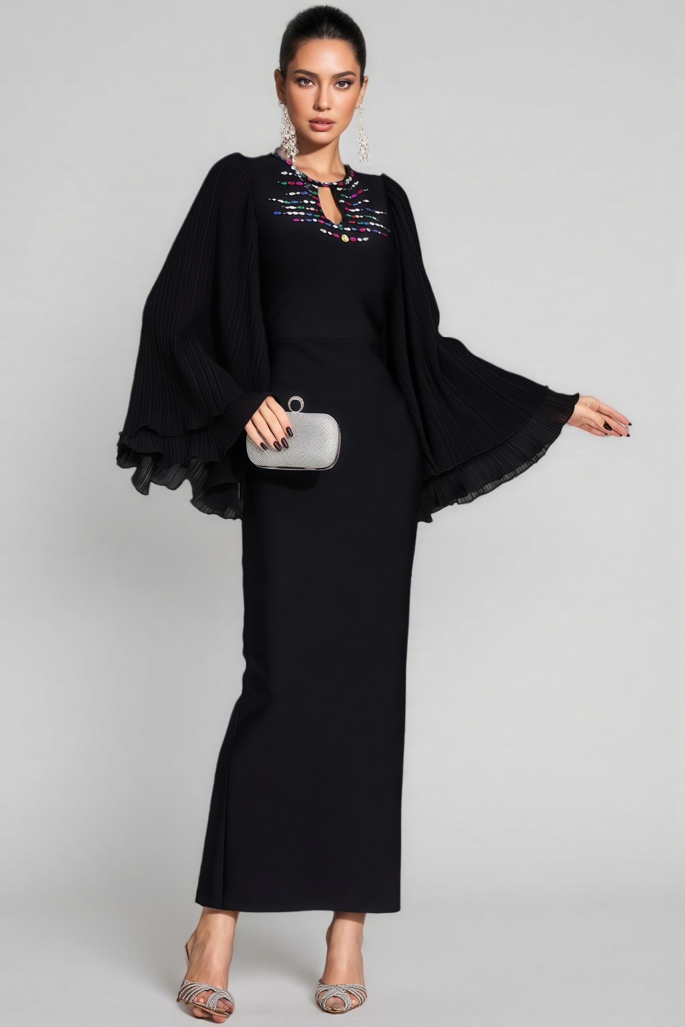 Erius Black Bandage Maxi Dress