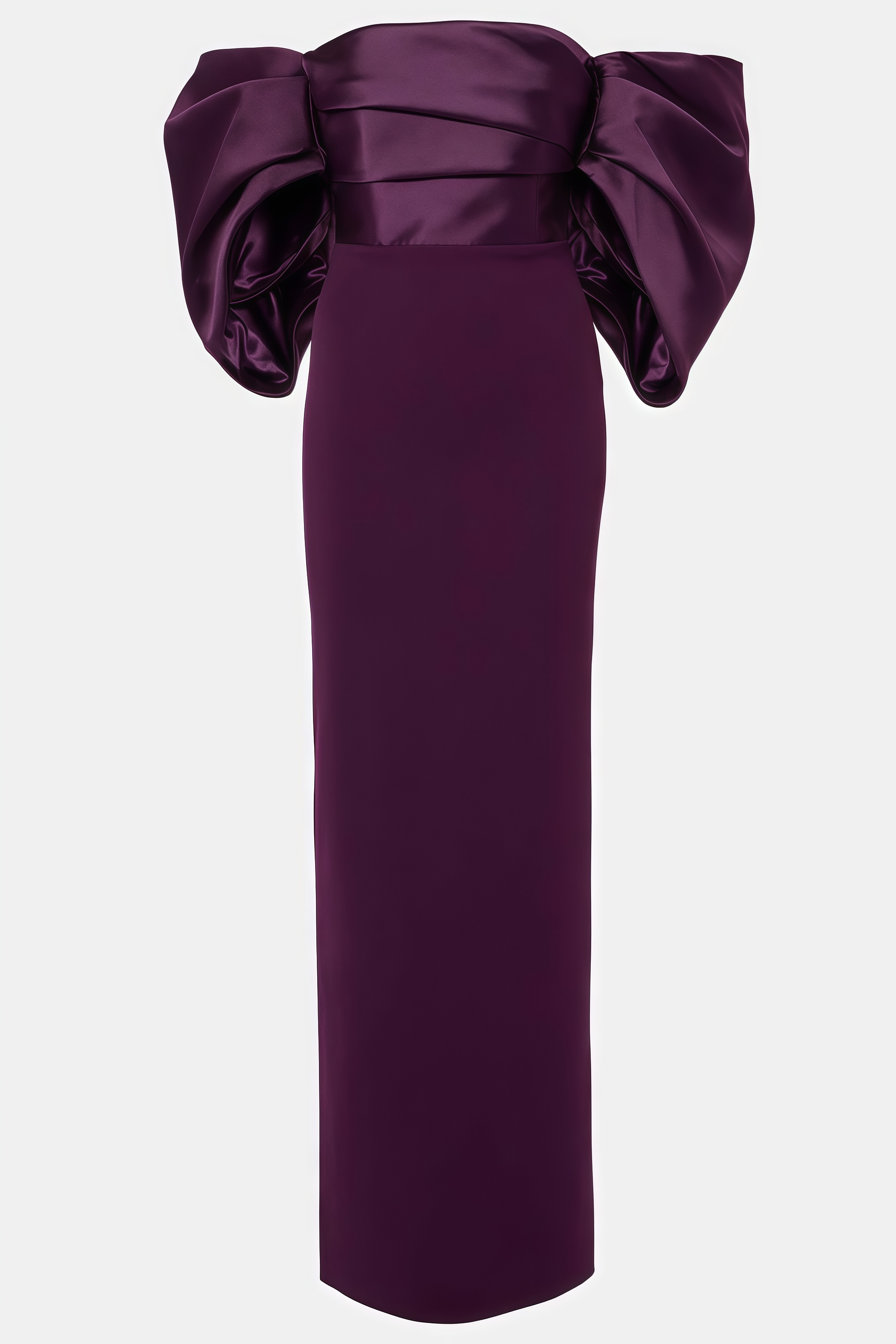 Hilenrt Purple Strapless Bandage Maxi Dress