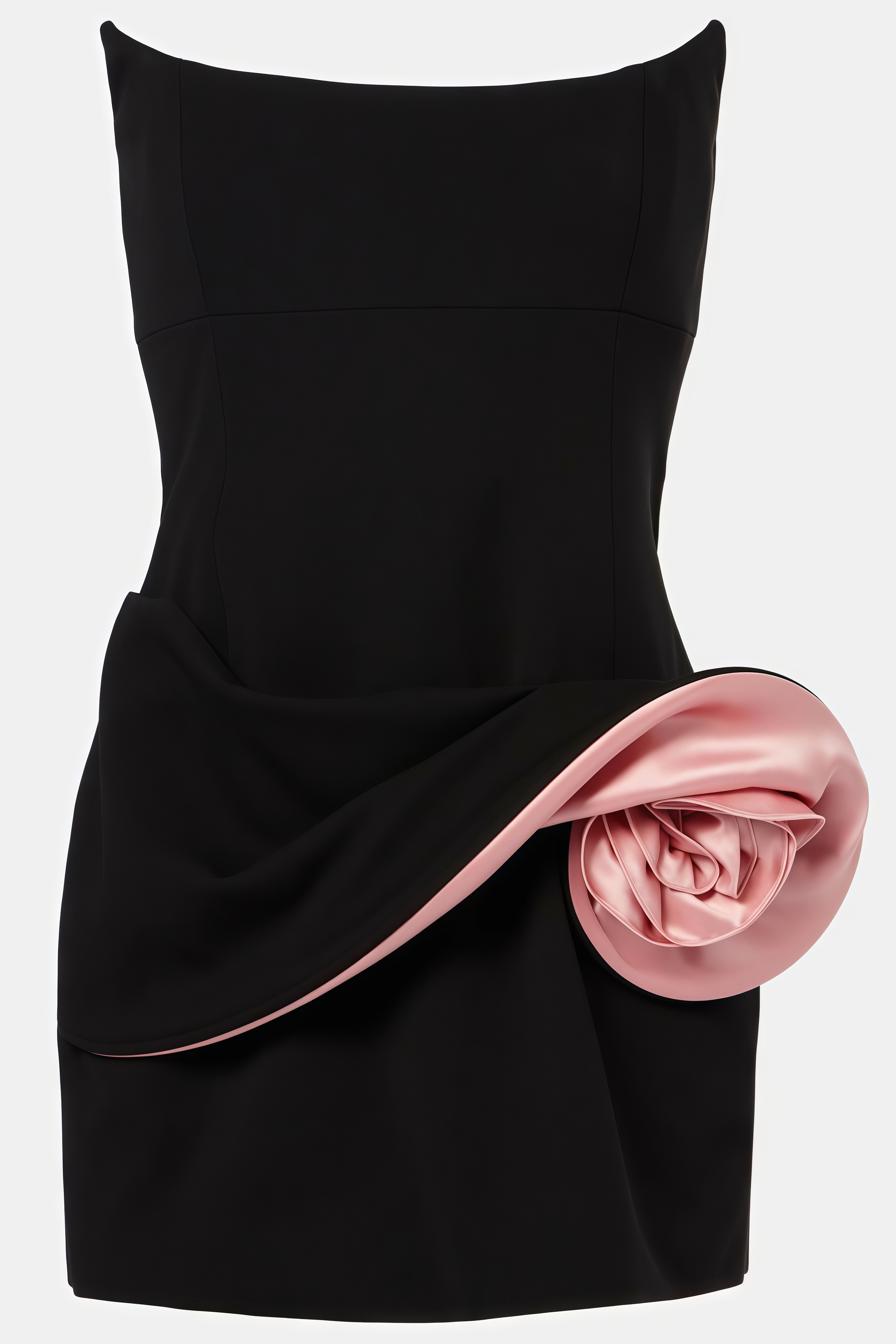 Dotte Black 3D Floral Mini Dress