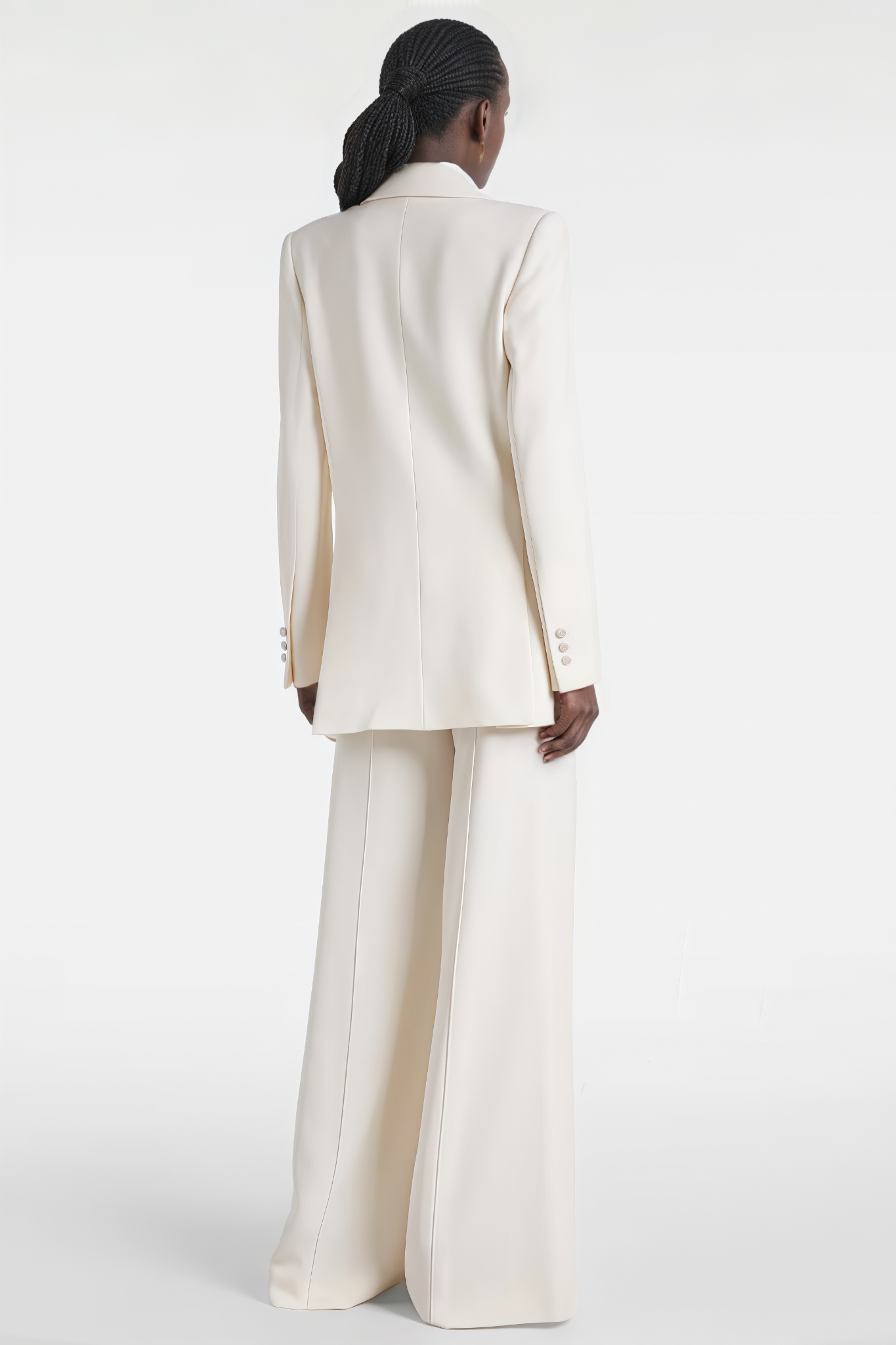 Fialad White Blazer Trouser Set