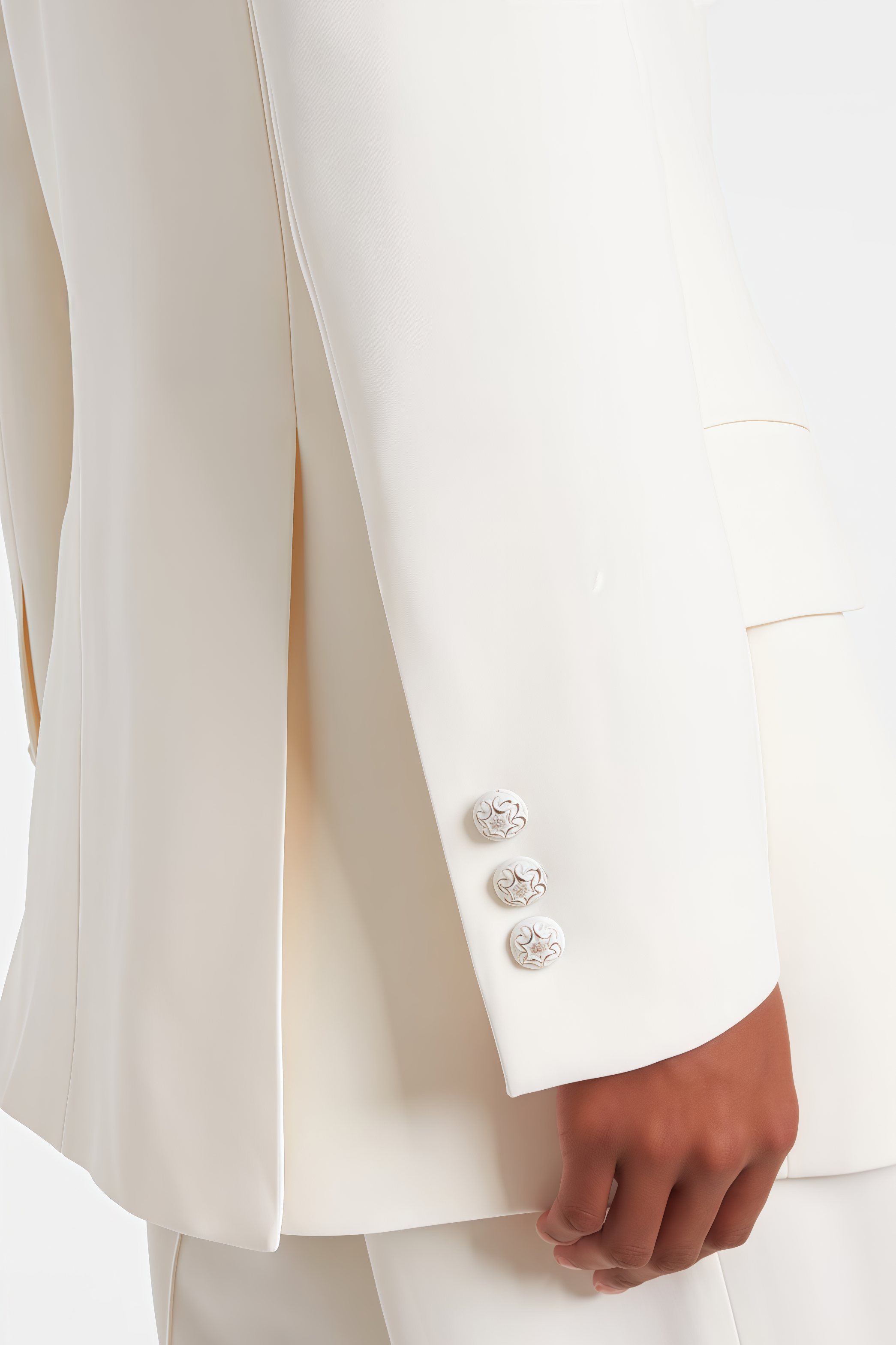 Fialad White Blazer Trouser Set