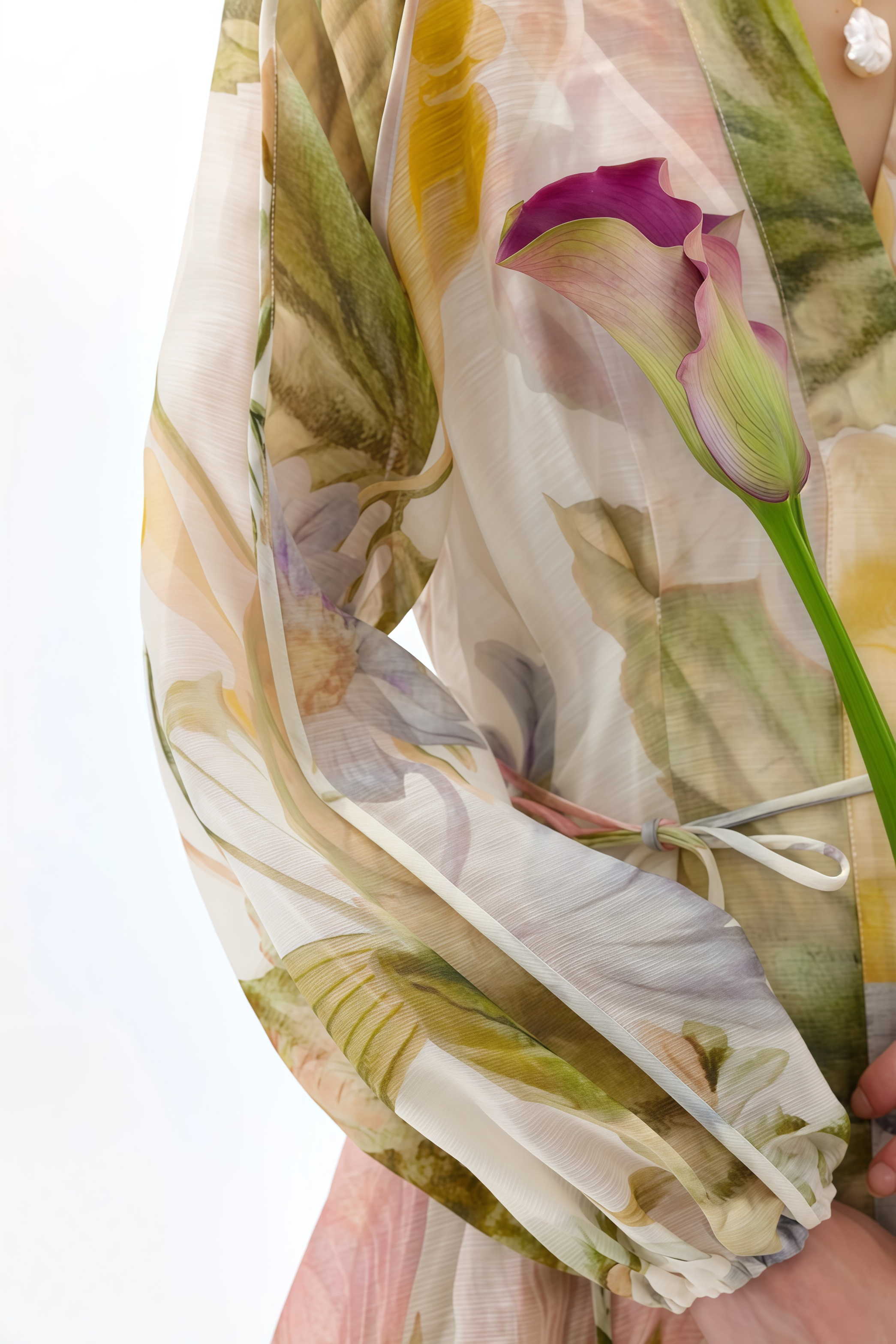 Ivofn Printed Puff Sleeve Maxi Dress