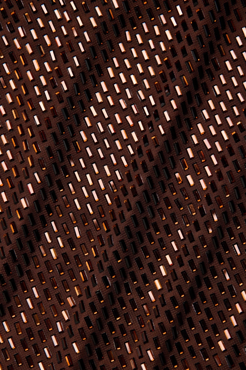 Blara Brown Rhinestone Embellished Maxi Dress