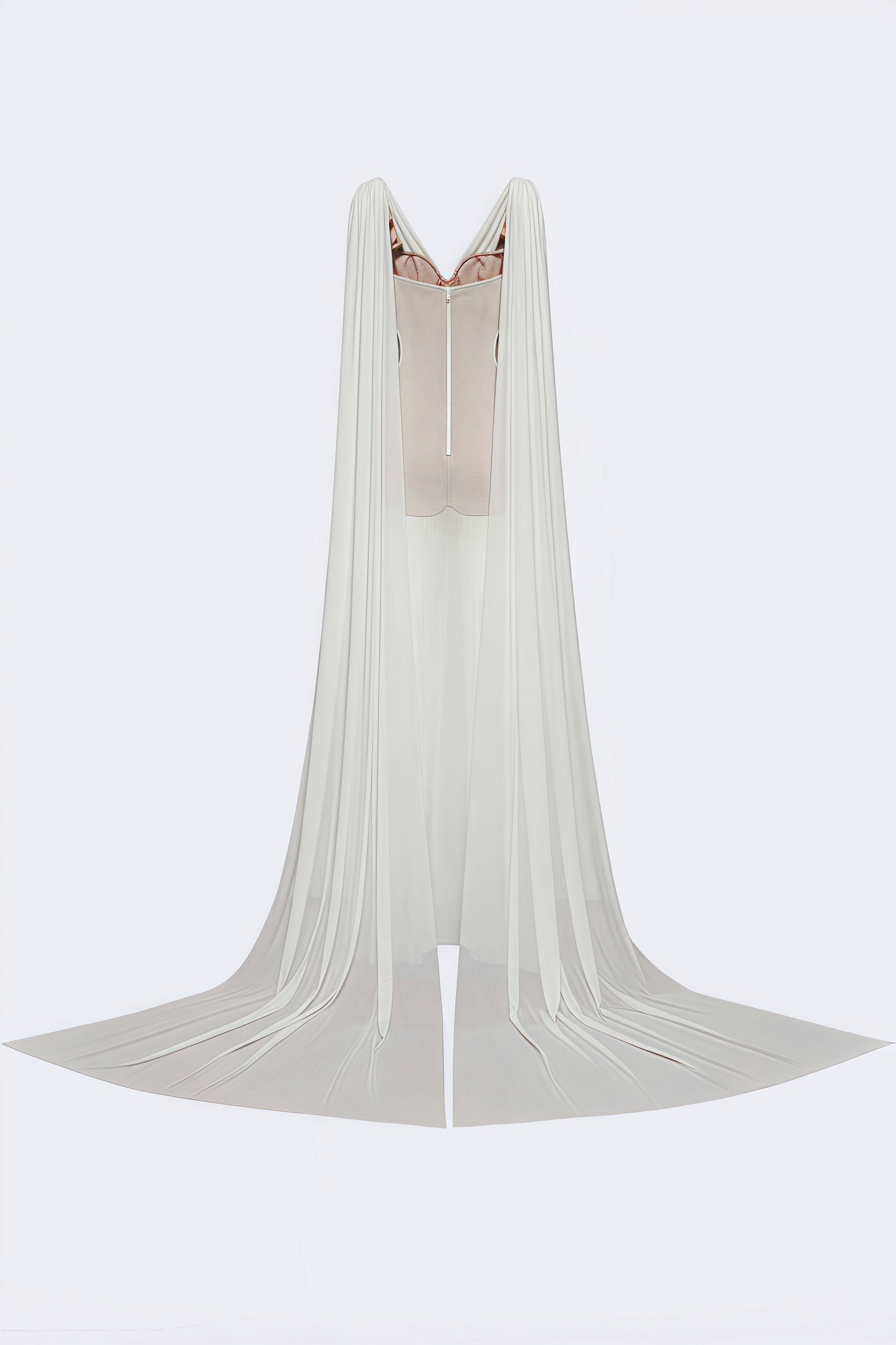 Briard White Backless V-Neck Maxi Dress