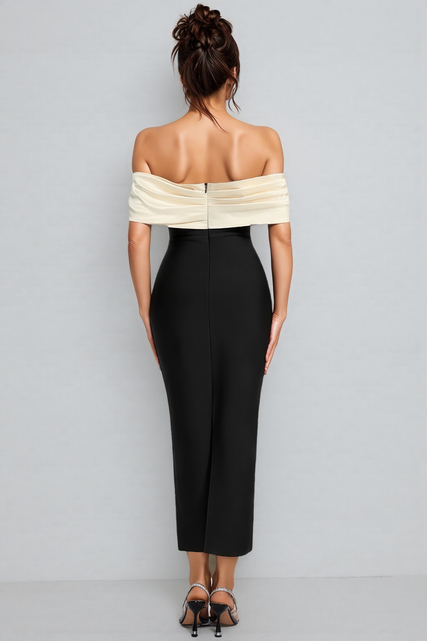 Edw Off Shoulder Bandage Midi Dress