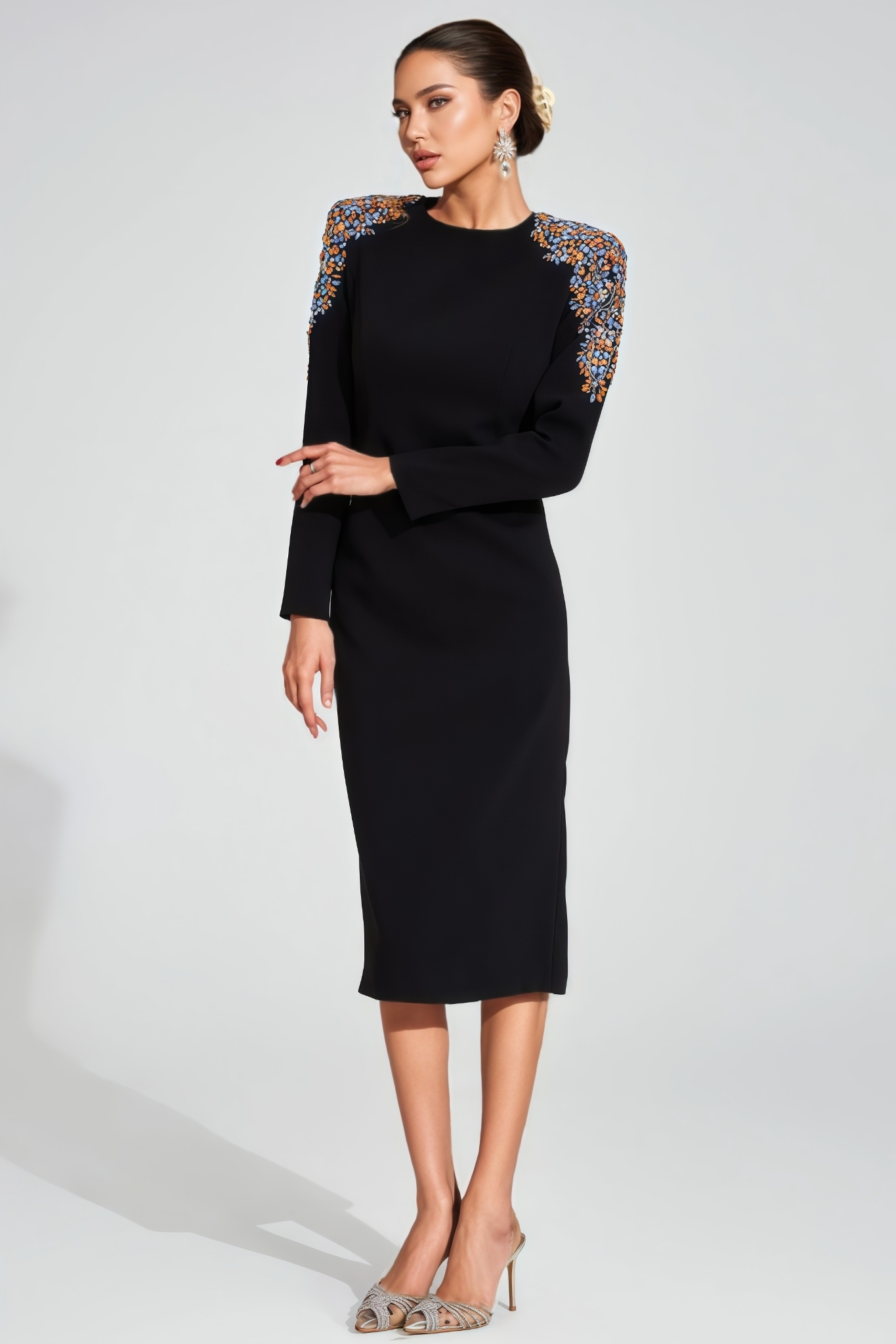 Owlern Black Diamond Midi Dress
