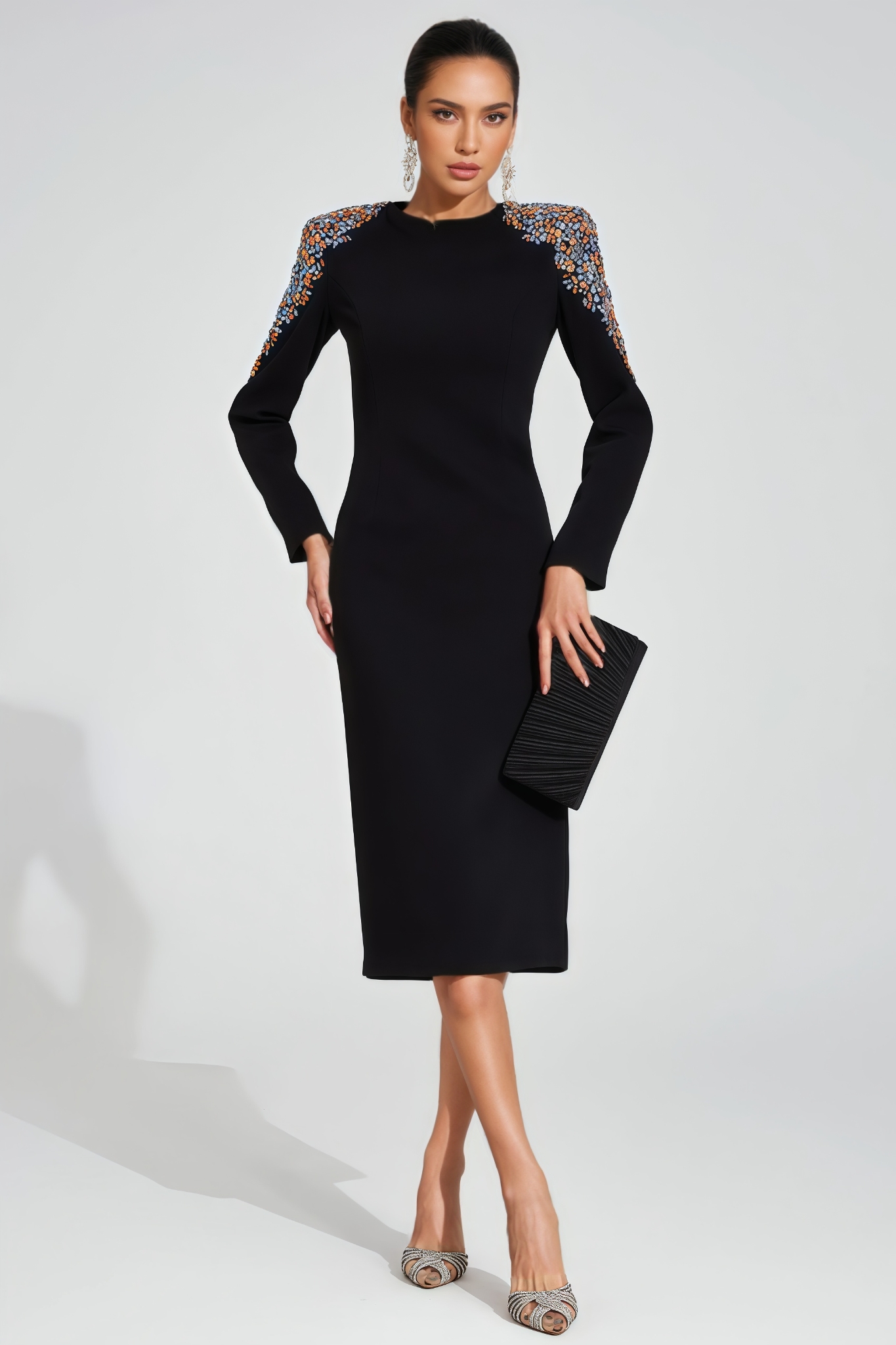 Owlern Black Diamond Midi Dress