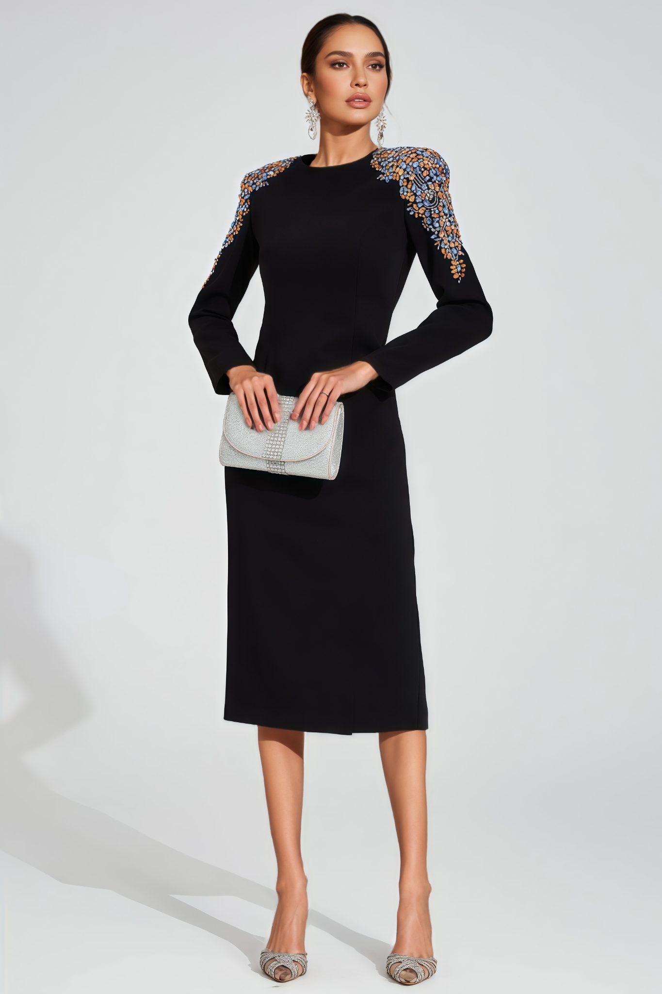 Owlern Black Diamond Midi Dress