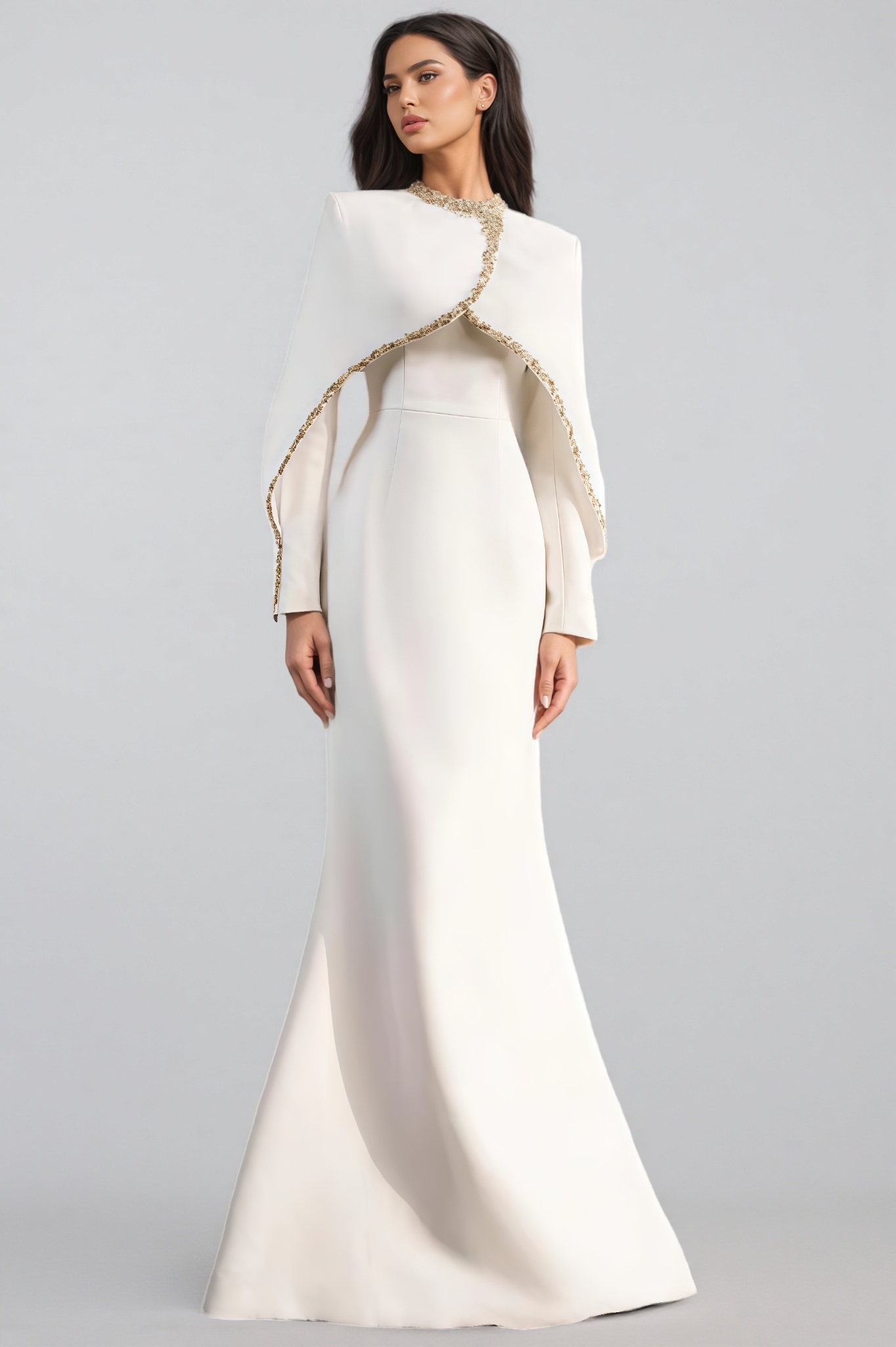 Karter White Chain Maxi Dress