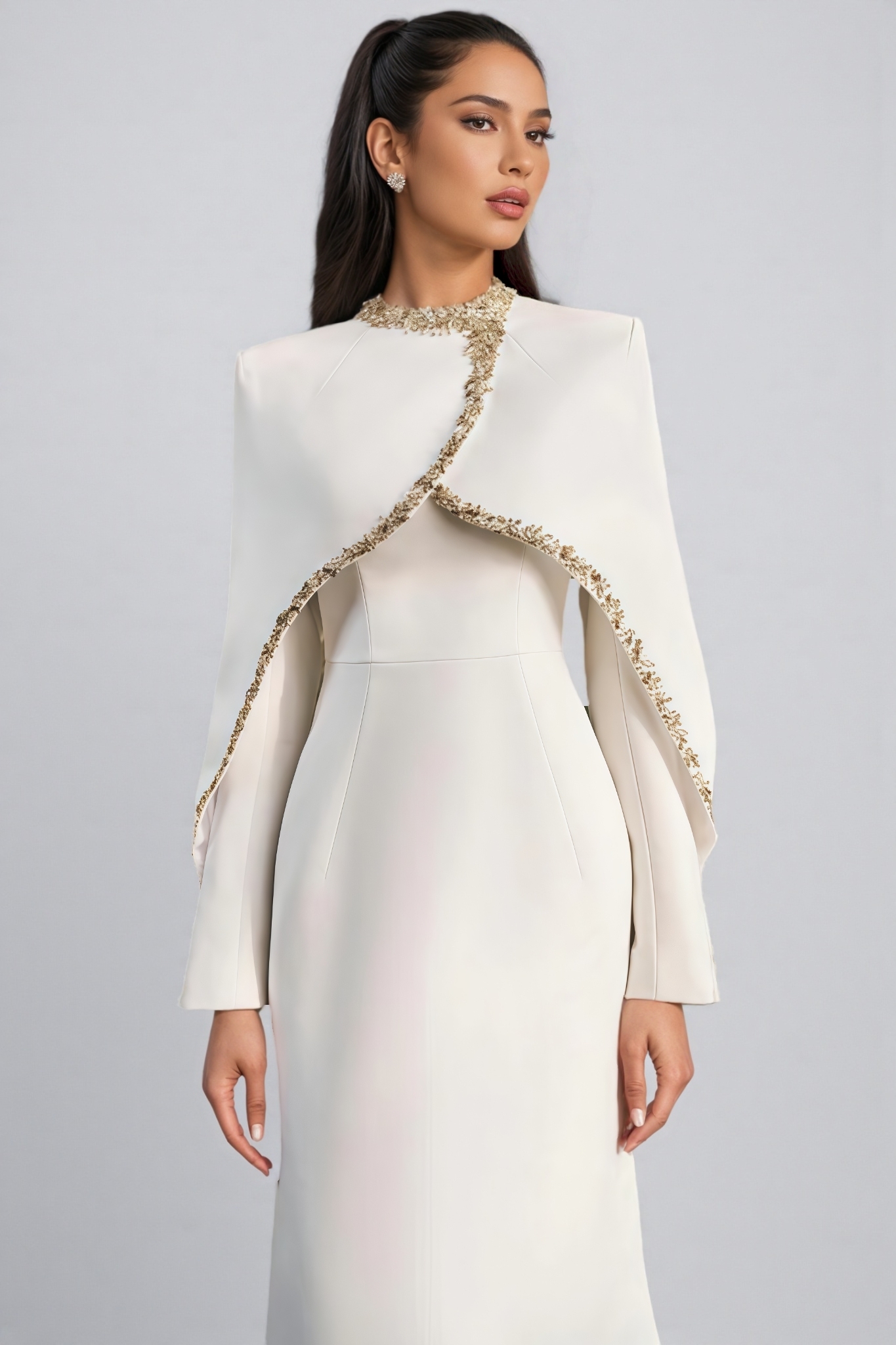 Karter White Chain Maxi Dress