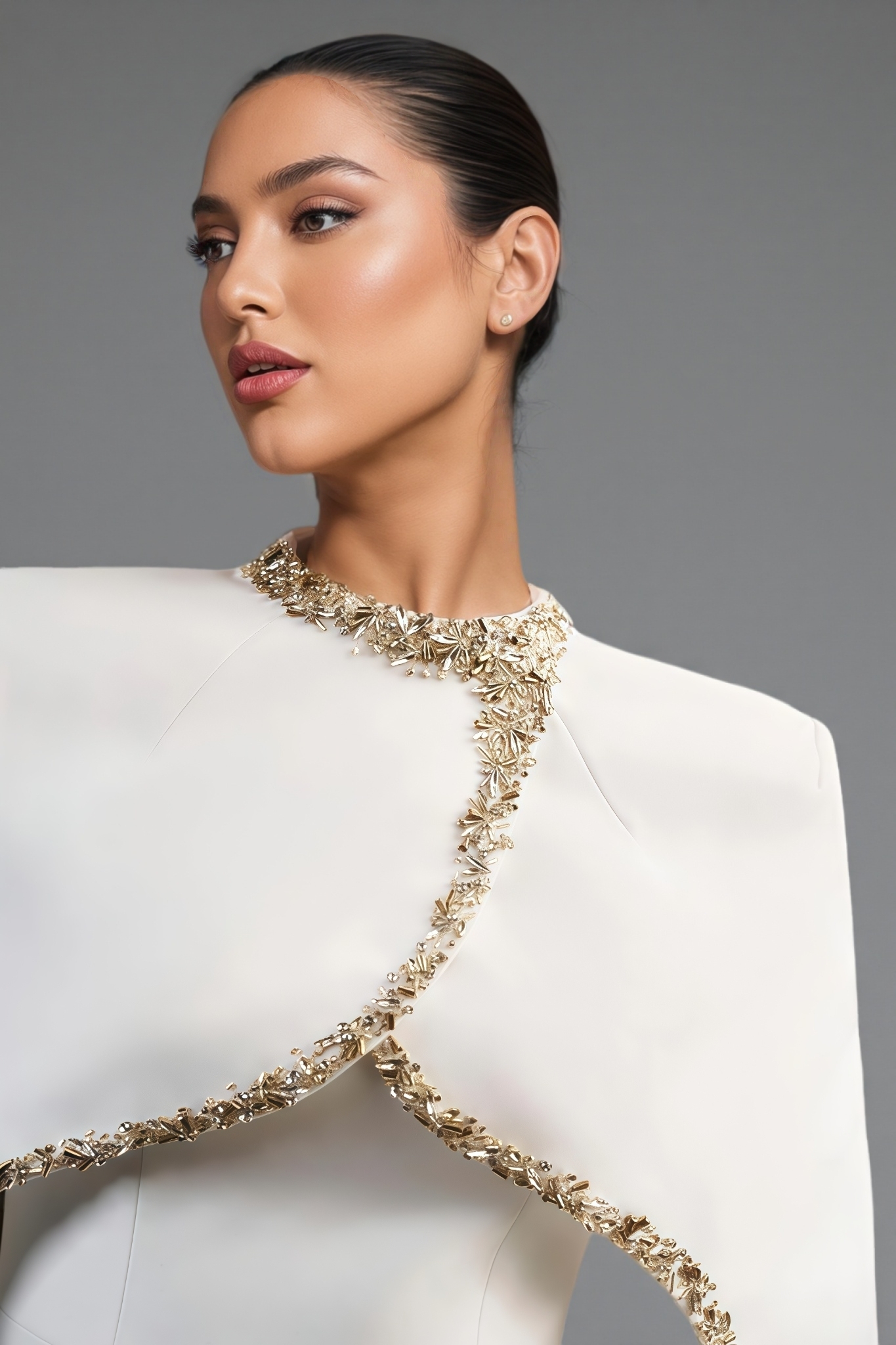 Karter White Chain Maxi Dress