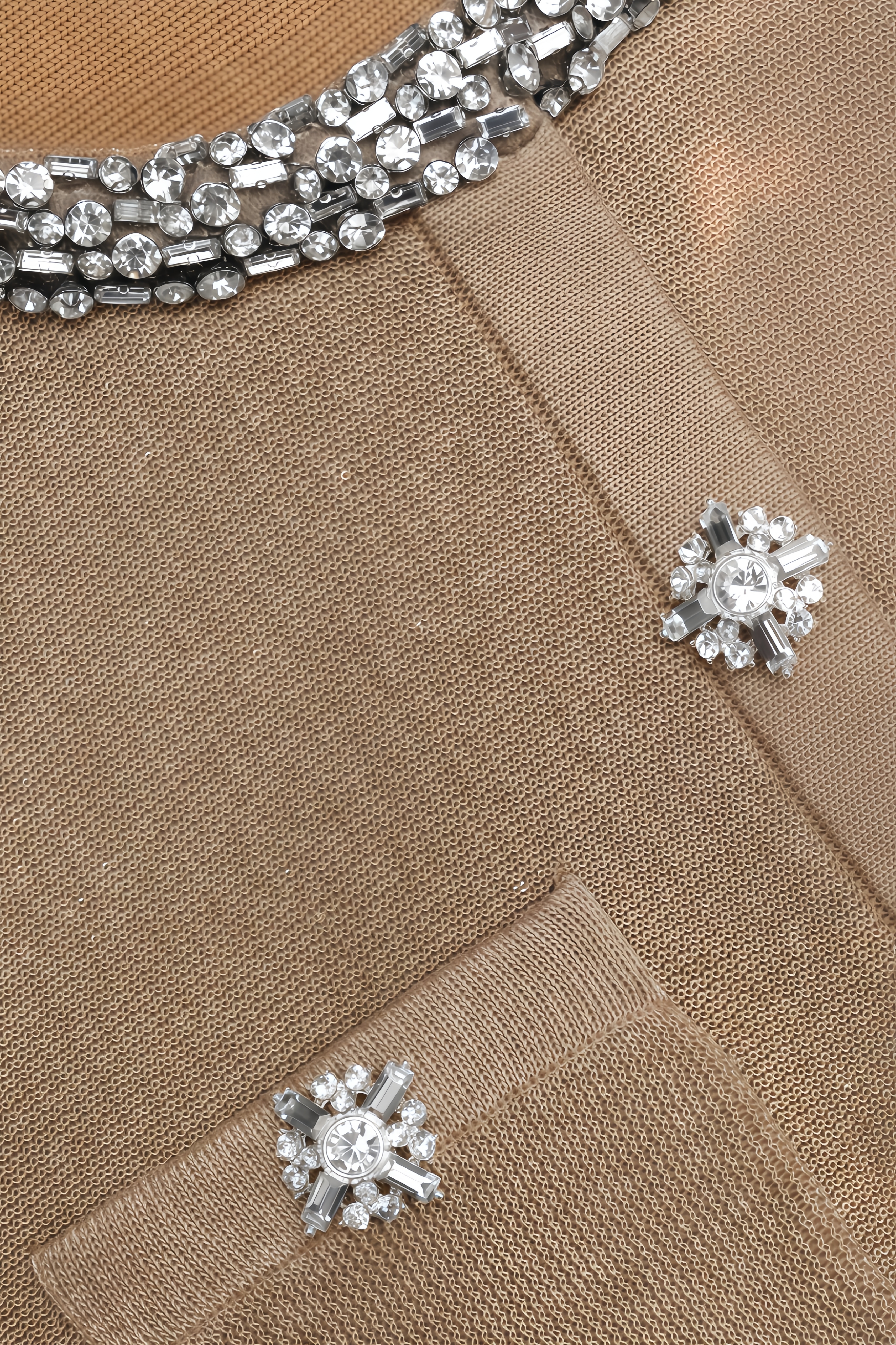 Jeremiah Rhinestone Bell Sleeve Mini Dress