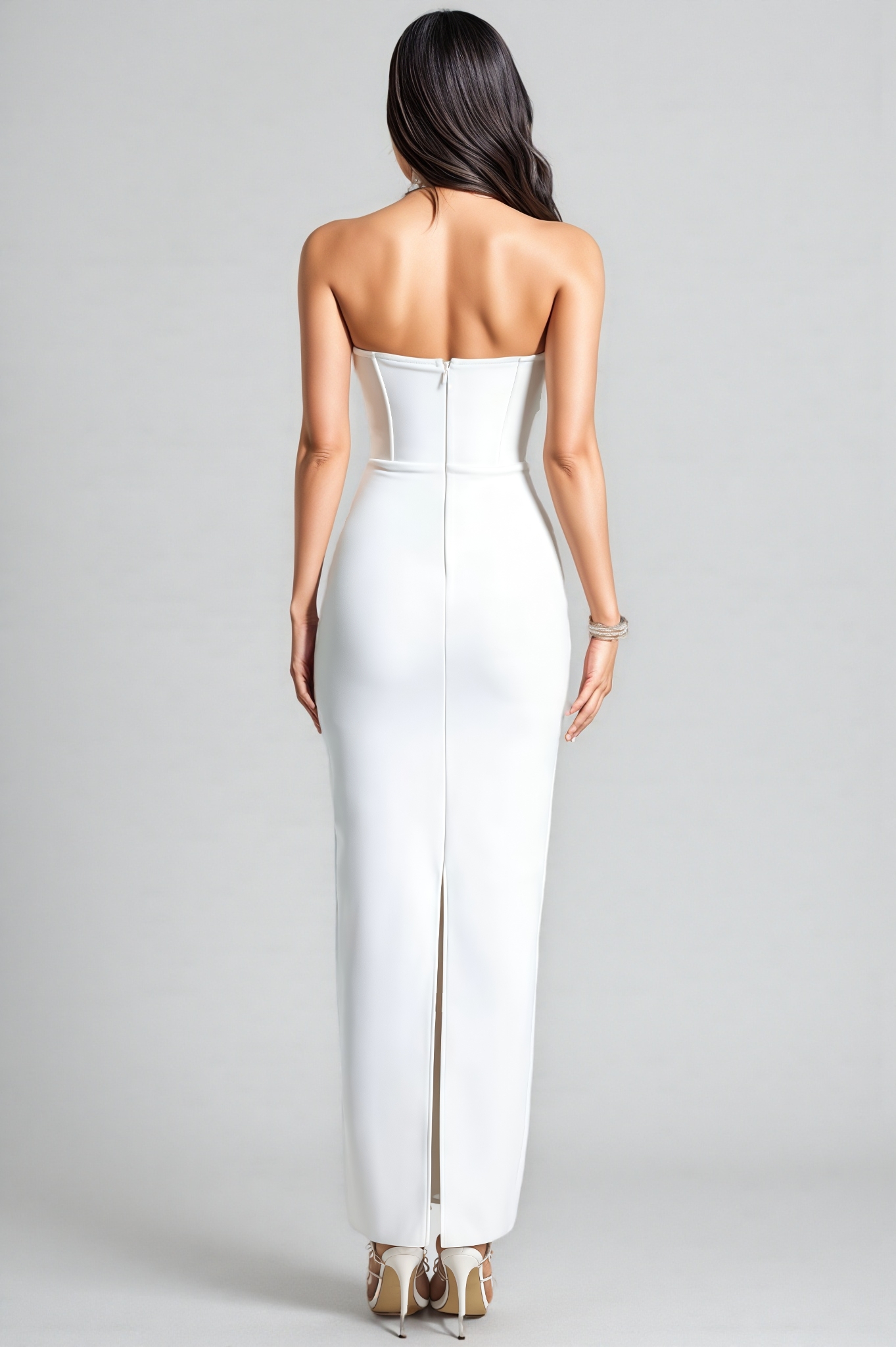 Islay White Rose Off Shoulder Maxi Dress