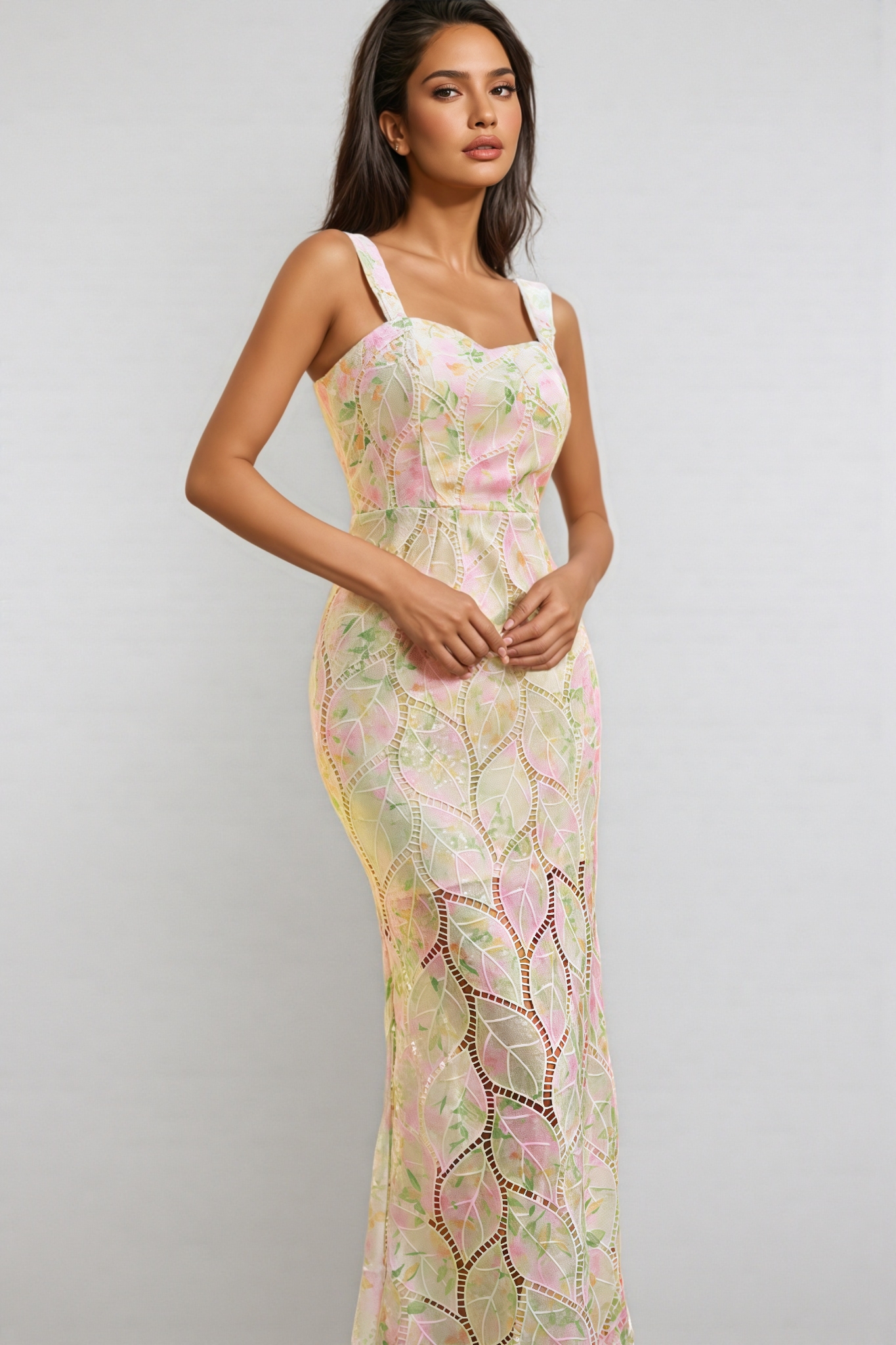 Corren Floral Sequin Maxi Dress