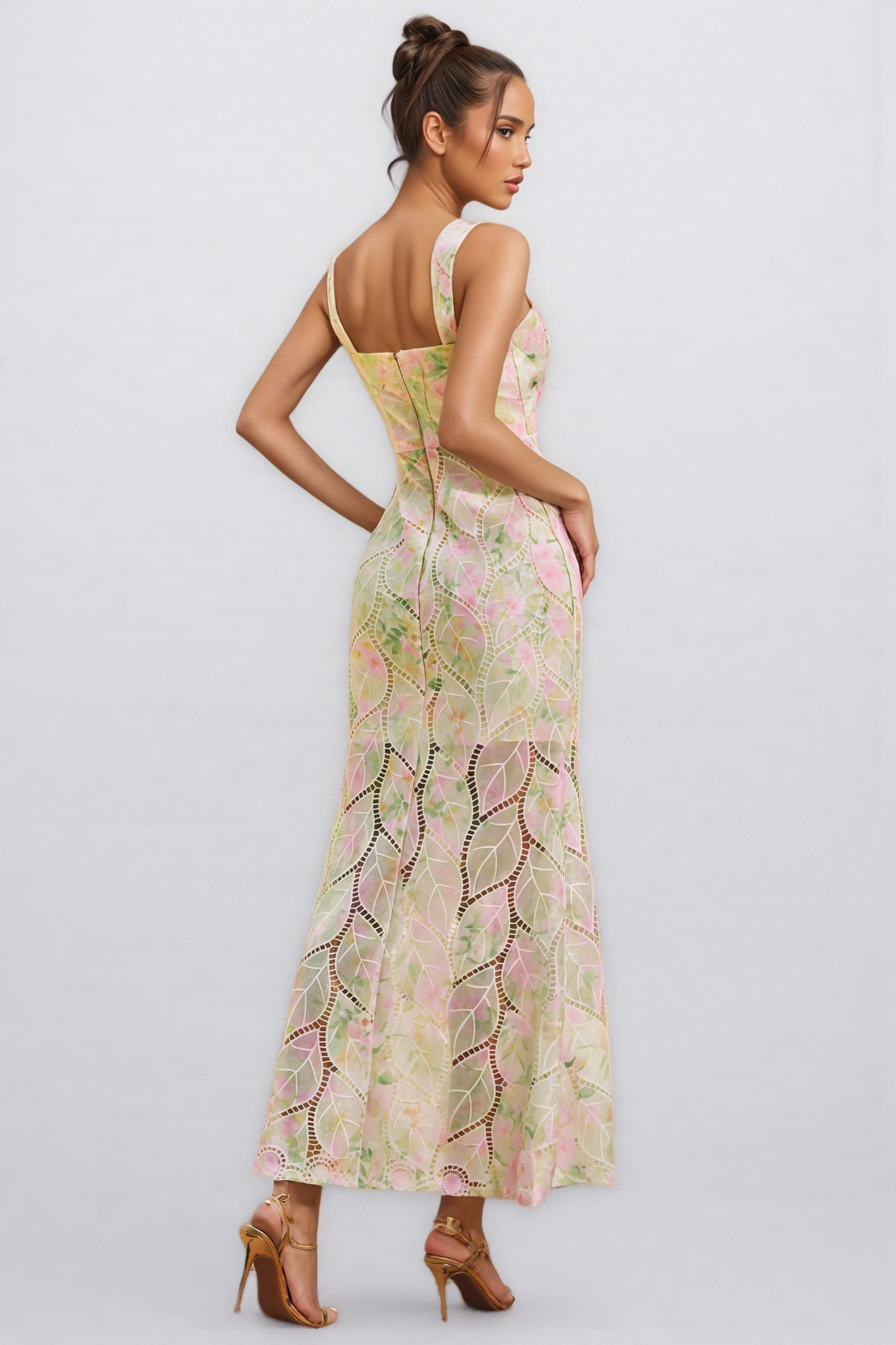Corren Floral Sequin Maxi Dress