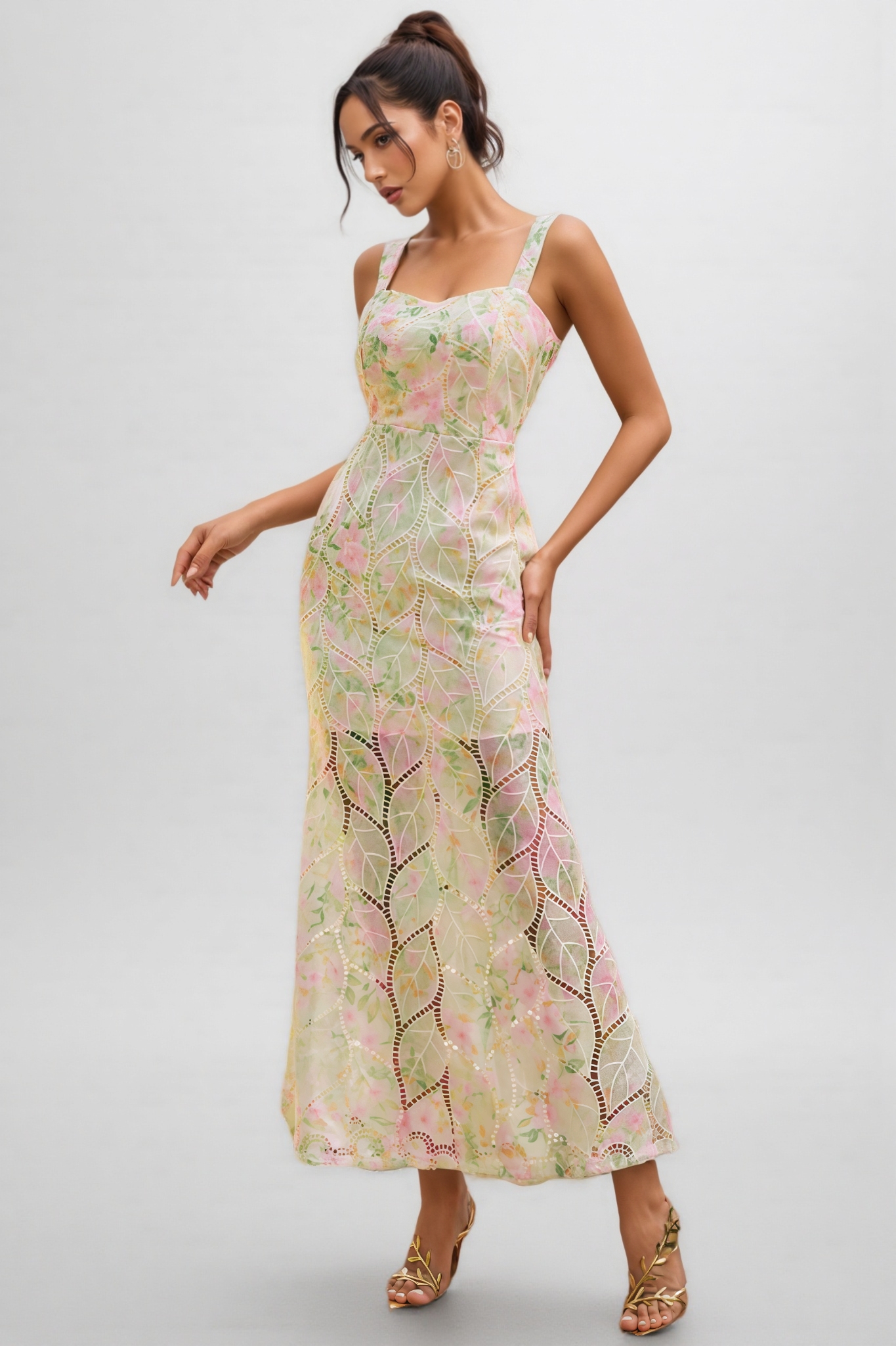 Corren Floral Sequin Maxi Dress