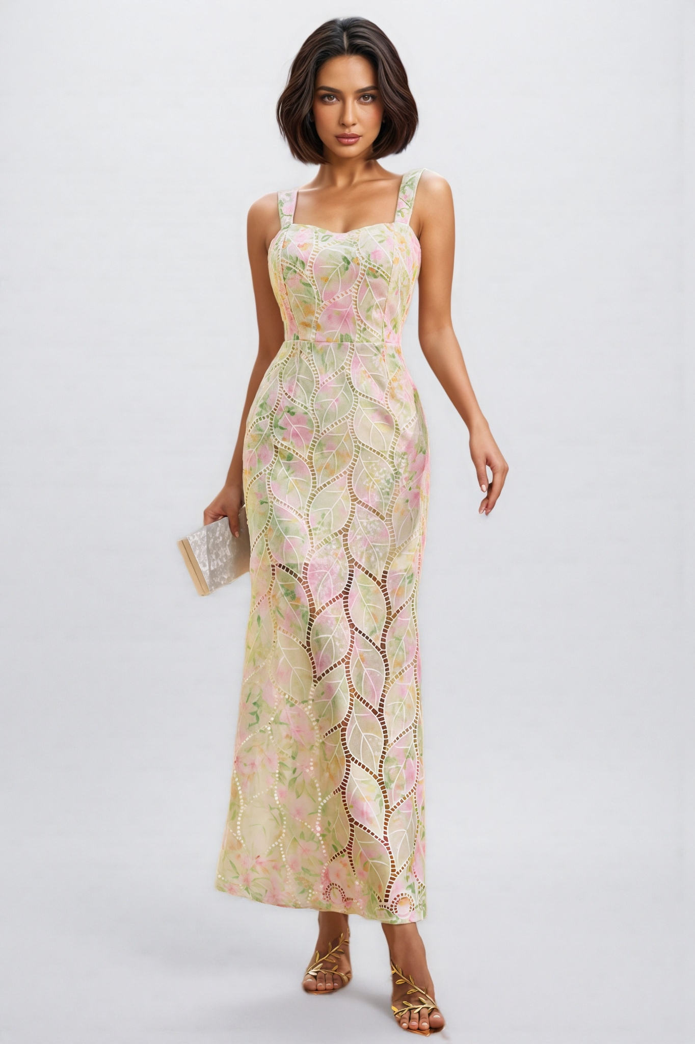 Corren Floral Sequin Maxi Dress