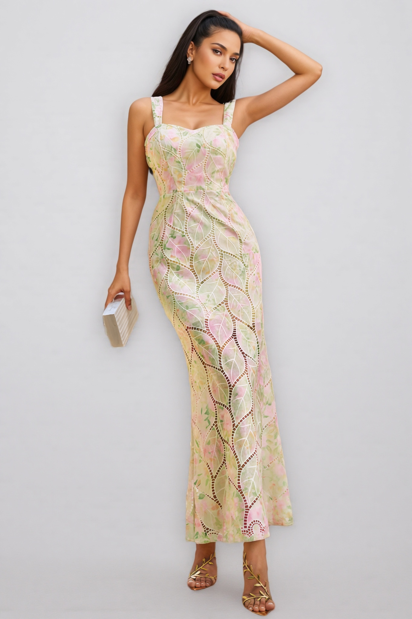 Corren Floral Sequin Maxi Dress