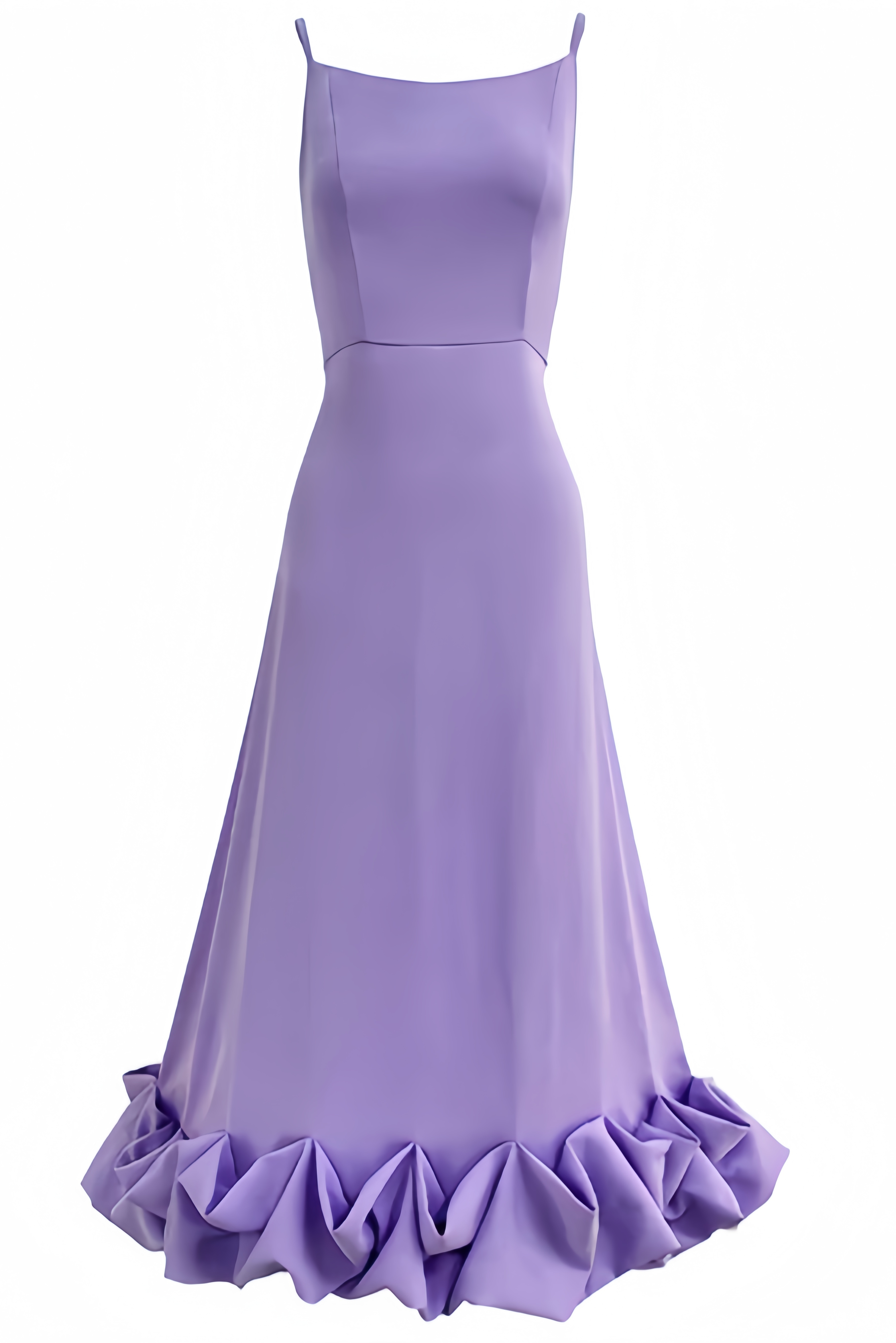 Karia U-Neck Large Hemline Maxi Dress-Purple