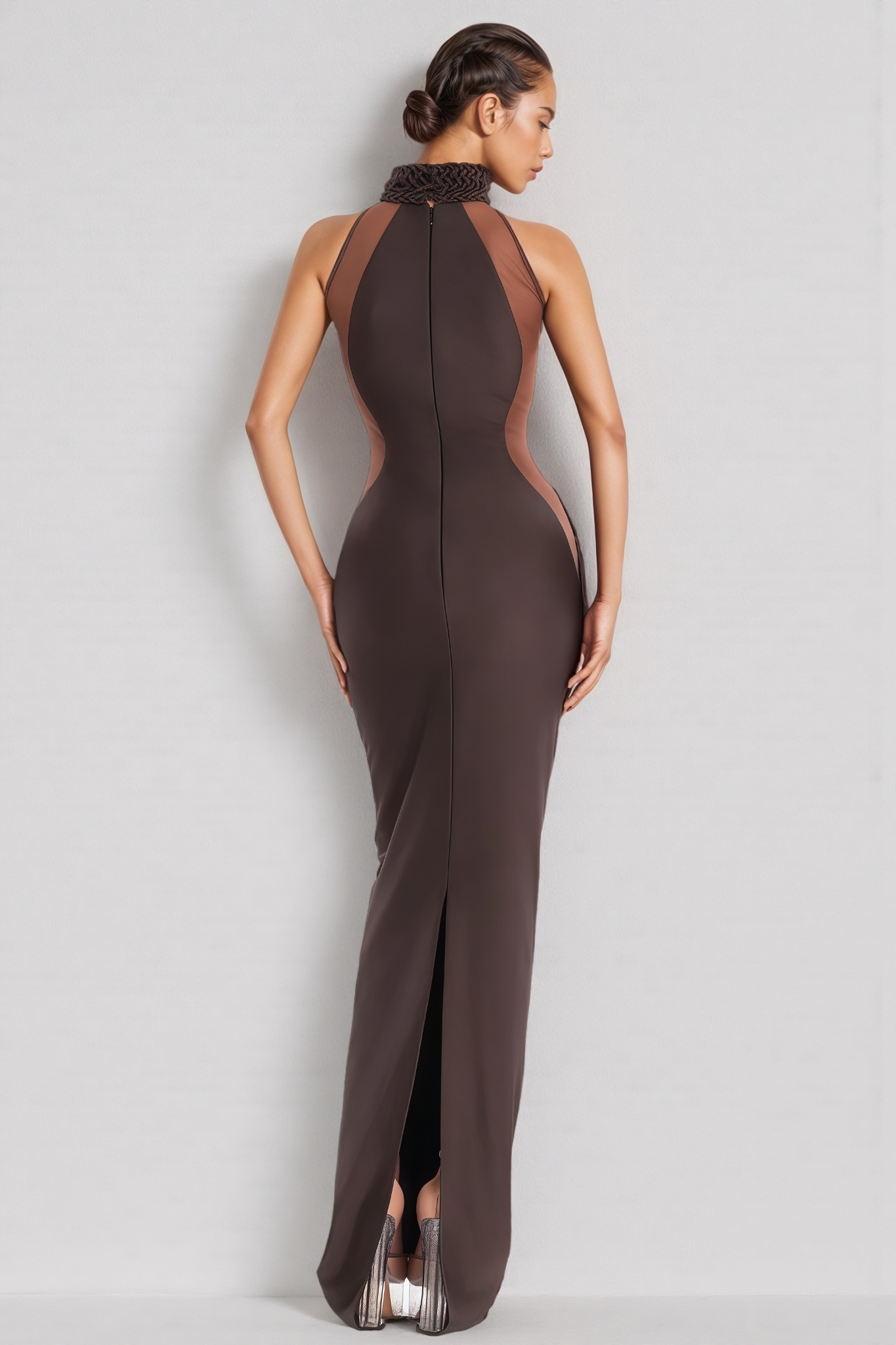 Makayla Braided Sleeveless Slit Maxi Dress