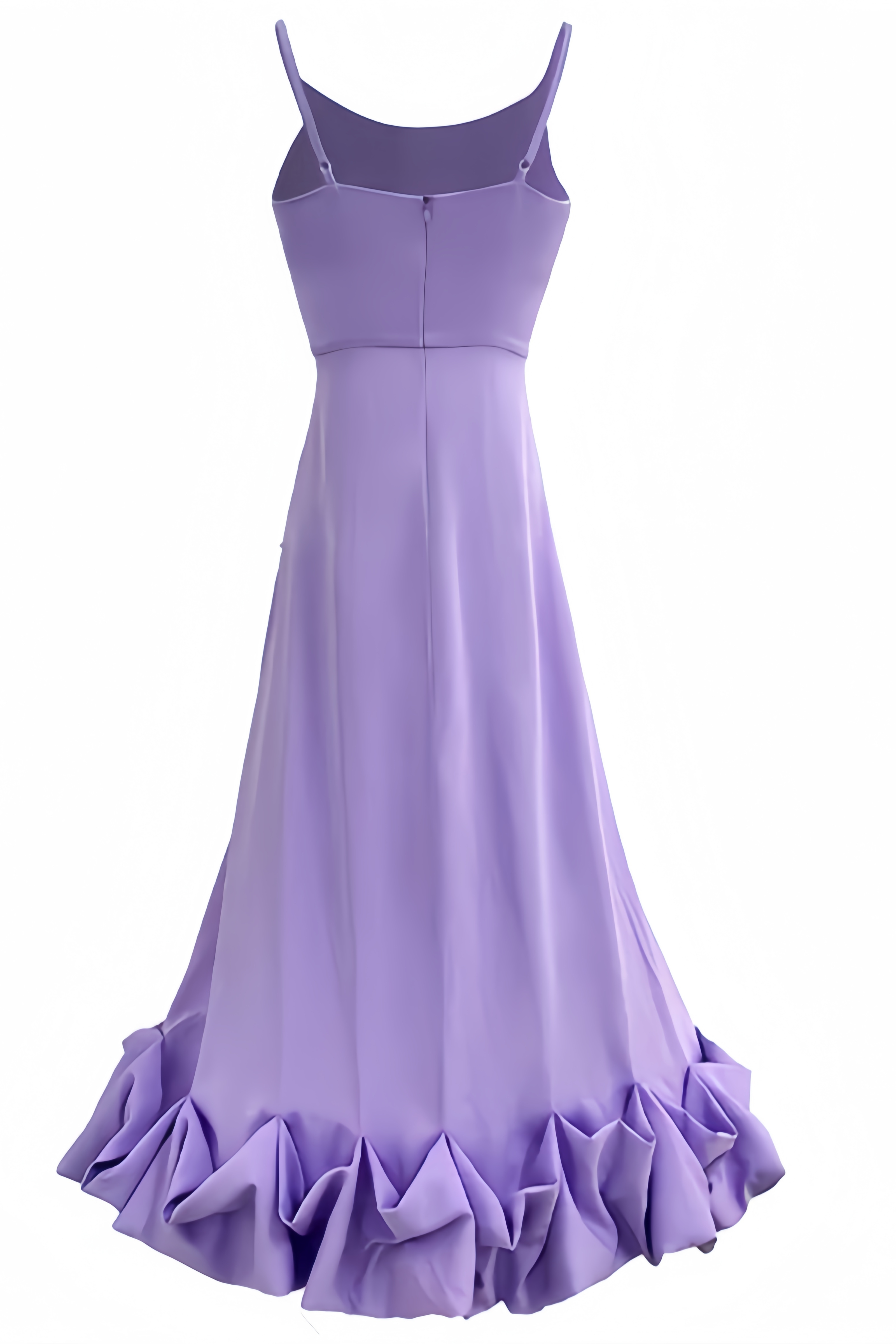 Karia U-Neck Large Hemline Maxi Dress-Purple
