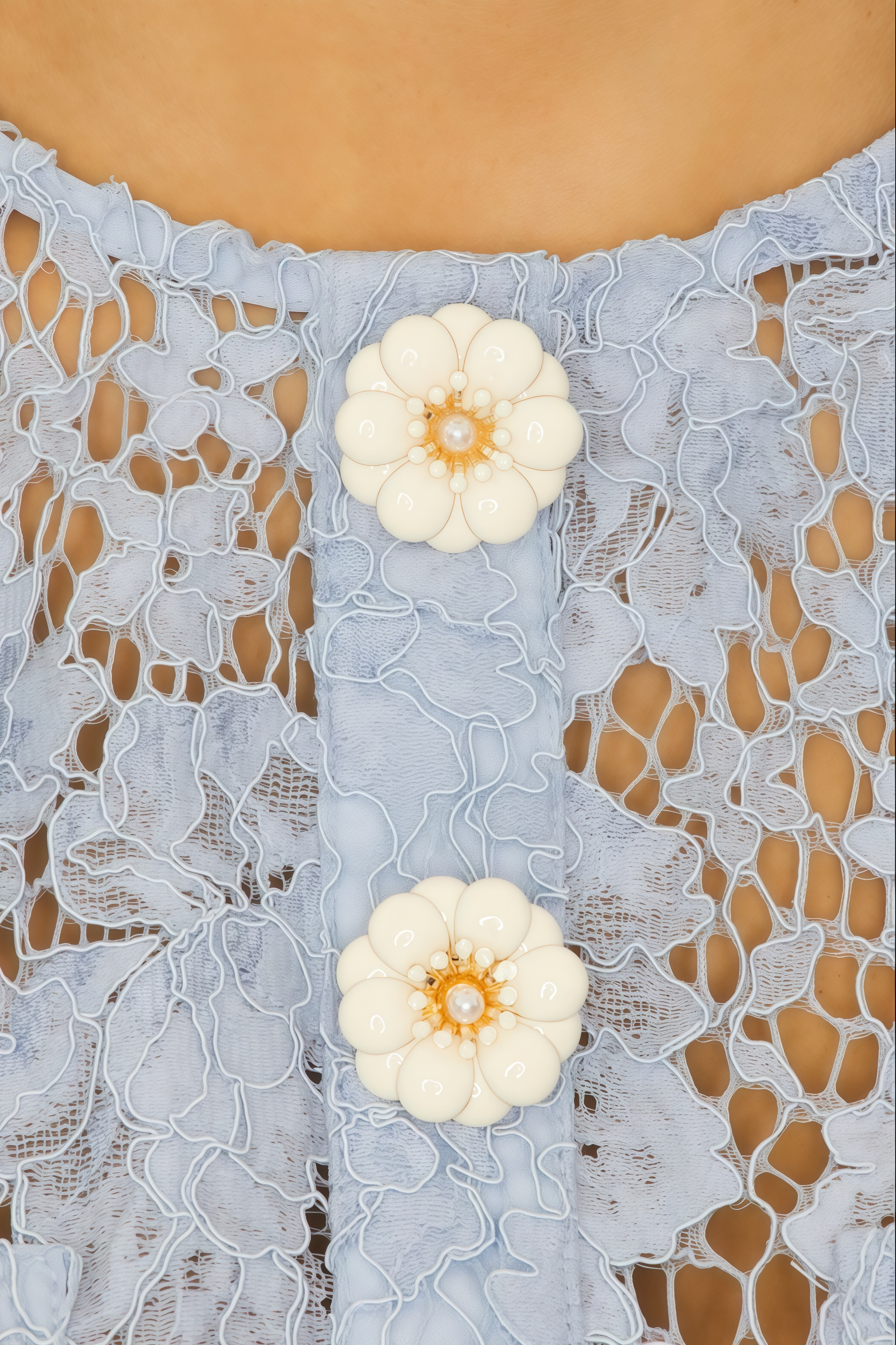 Emely Blue Sleeveless Lace Mini Dress