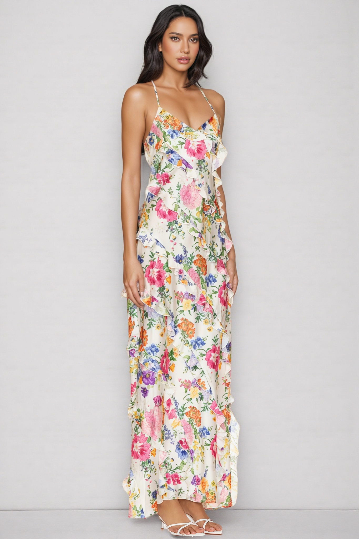 Janelle Floral Halter Maxi Dress